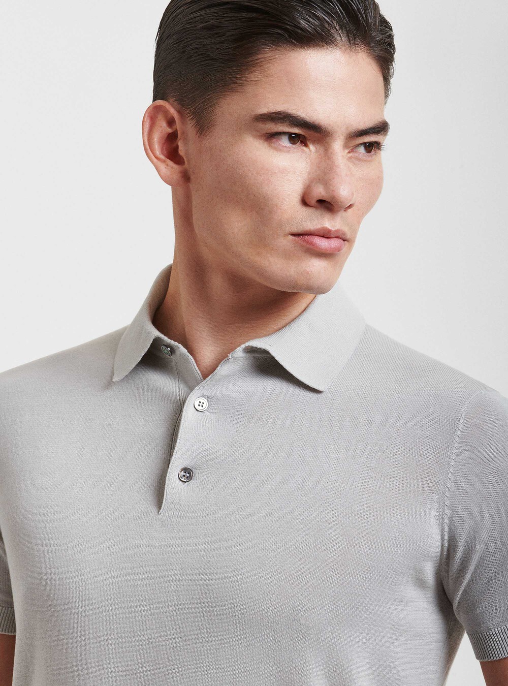 Knitted polo shirt in pure extra-fine cotton | GutteridgeUS | catalog ...