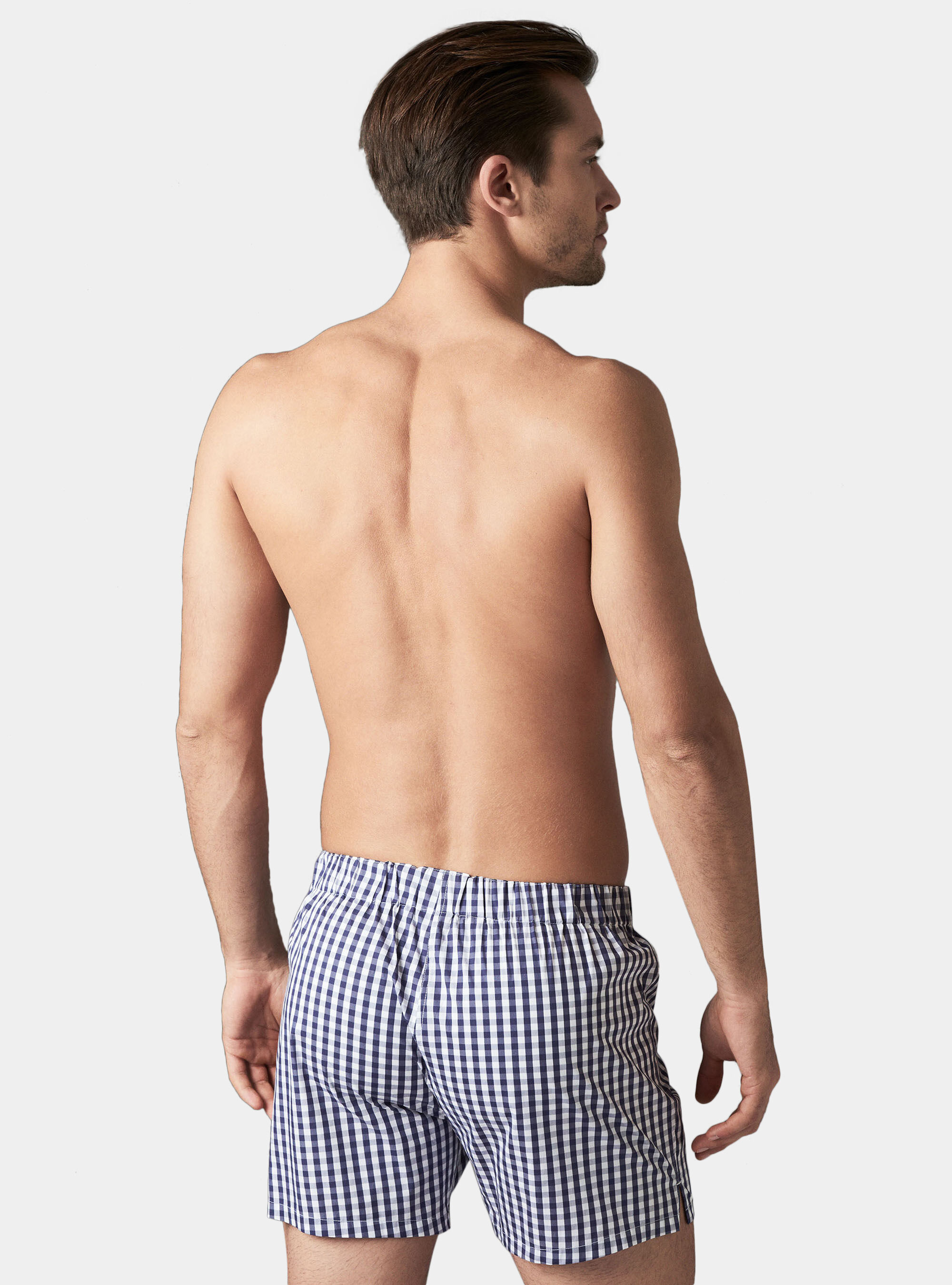 Cale on boxeur en coton stretch carreaux
