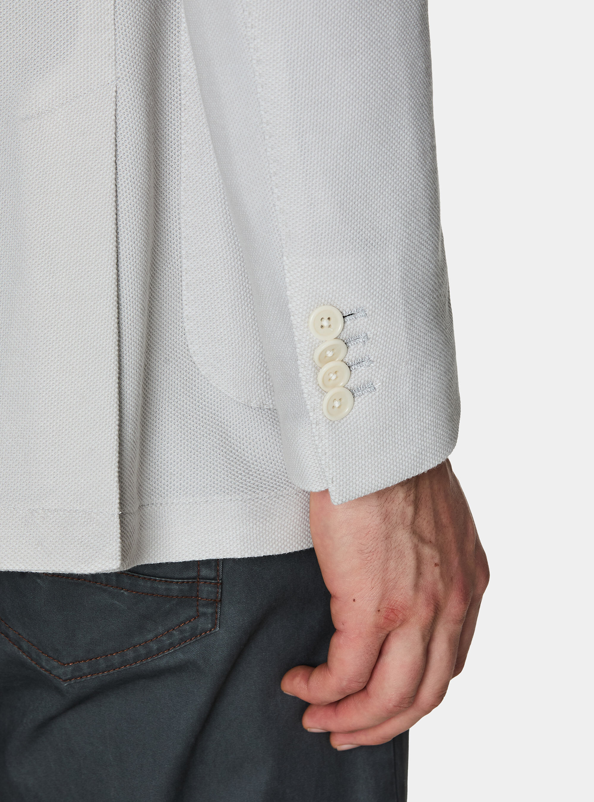 Giacca jersey in misto cotone, GRIGIO CHIARO 0256C