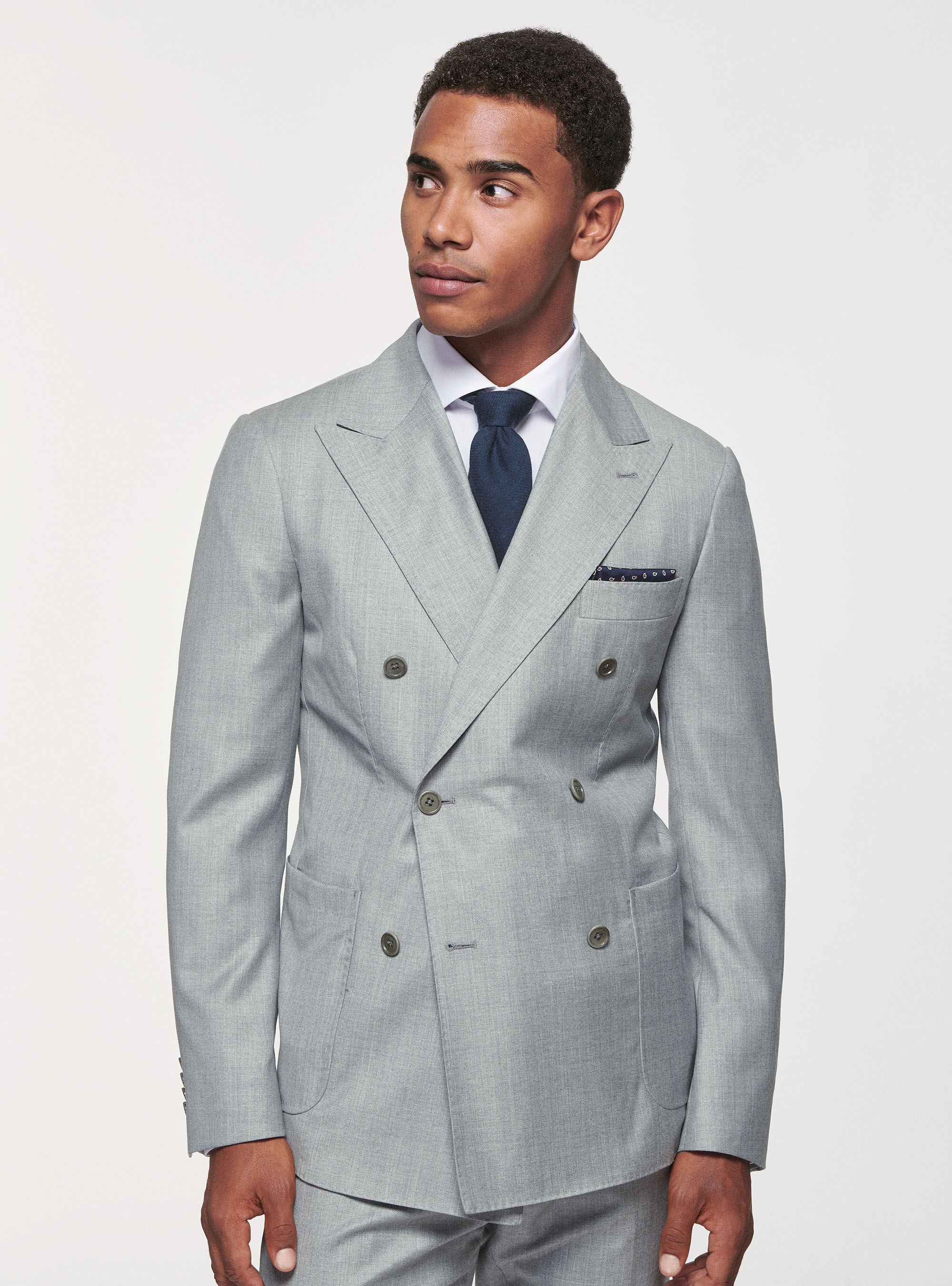 Mens slim fit shop double breasted blazer