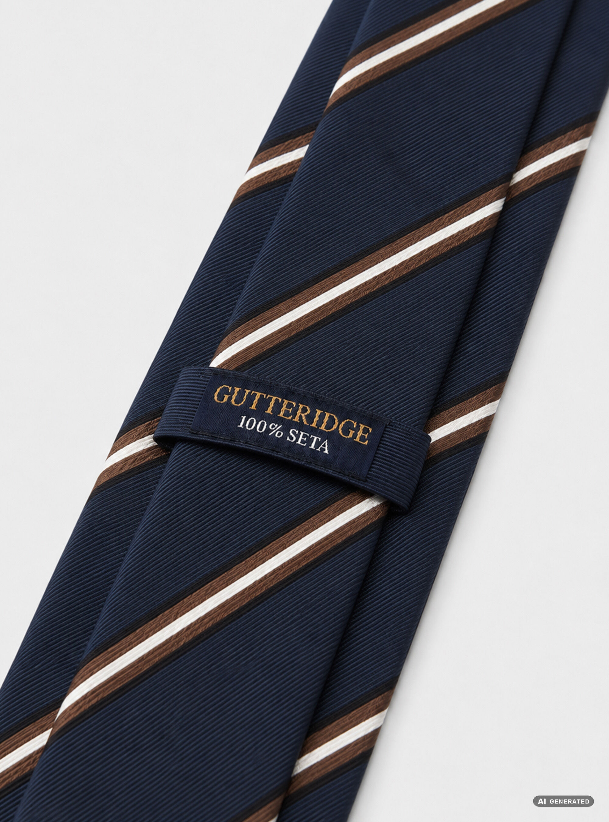 Cravatta in twill di seta rigata, NAVY BLUE