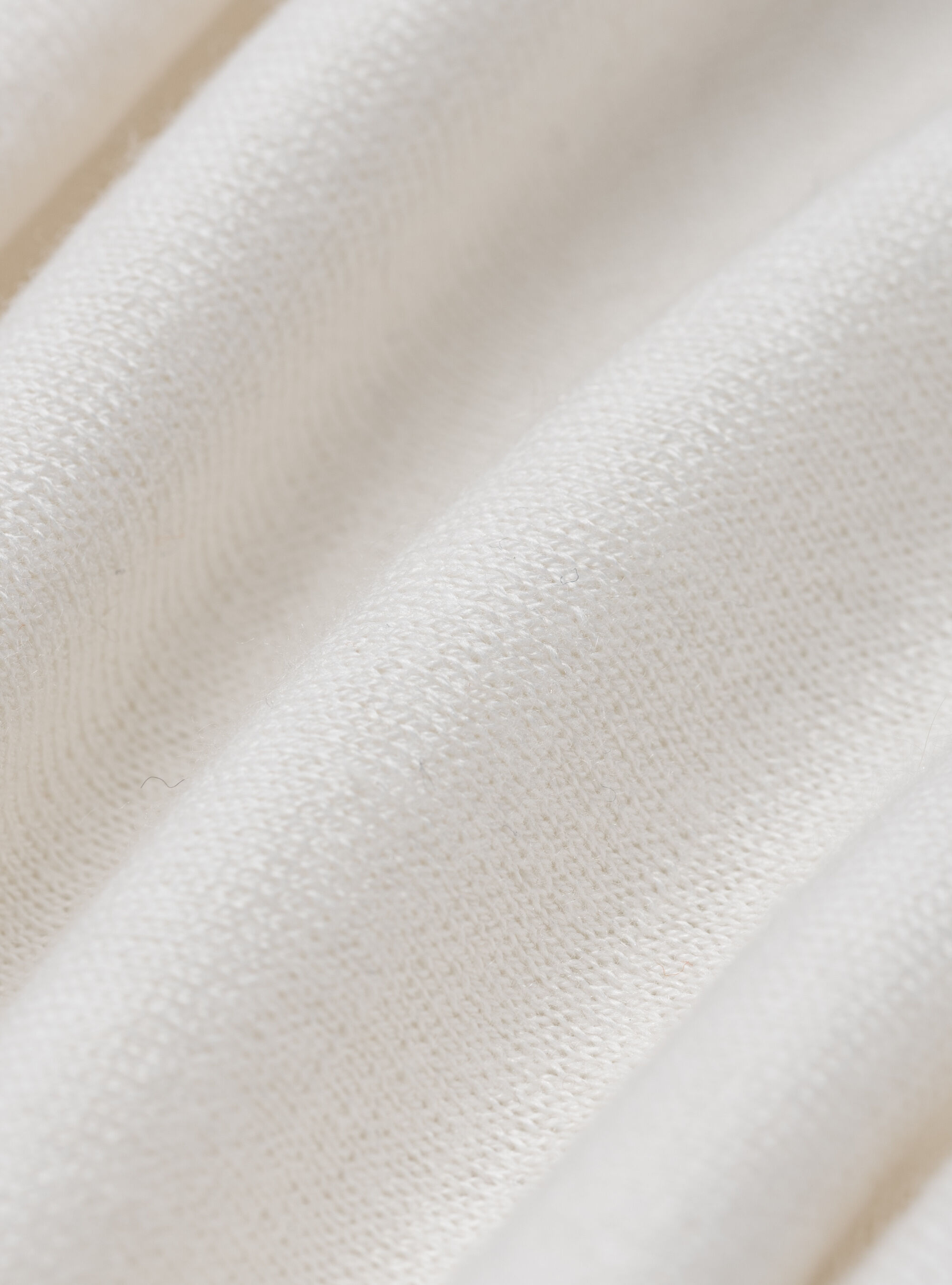 Maglia girocollo in cotone seta e cashmere, BIANCO