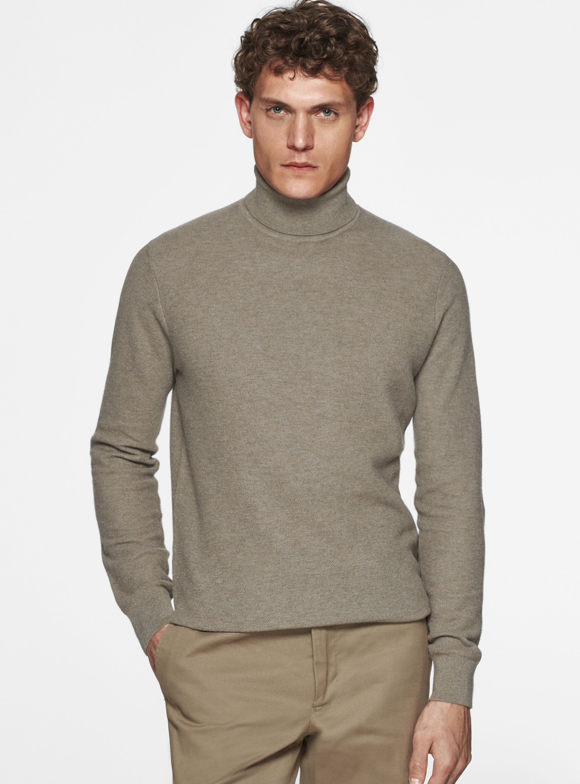 Lightweight cotton turtleneck hotsell