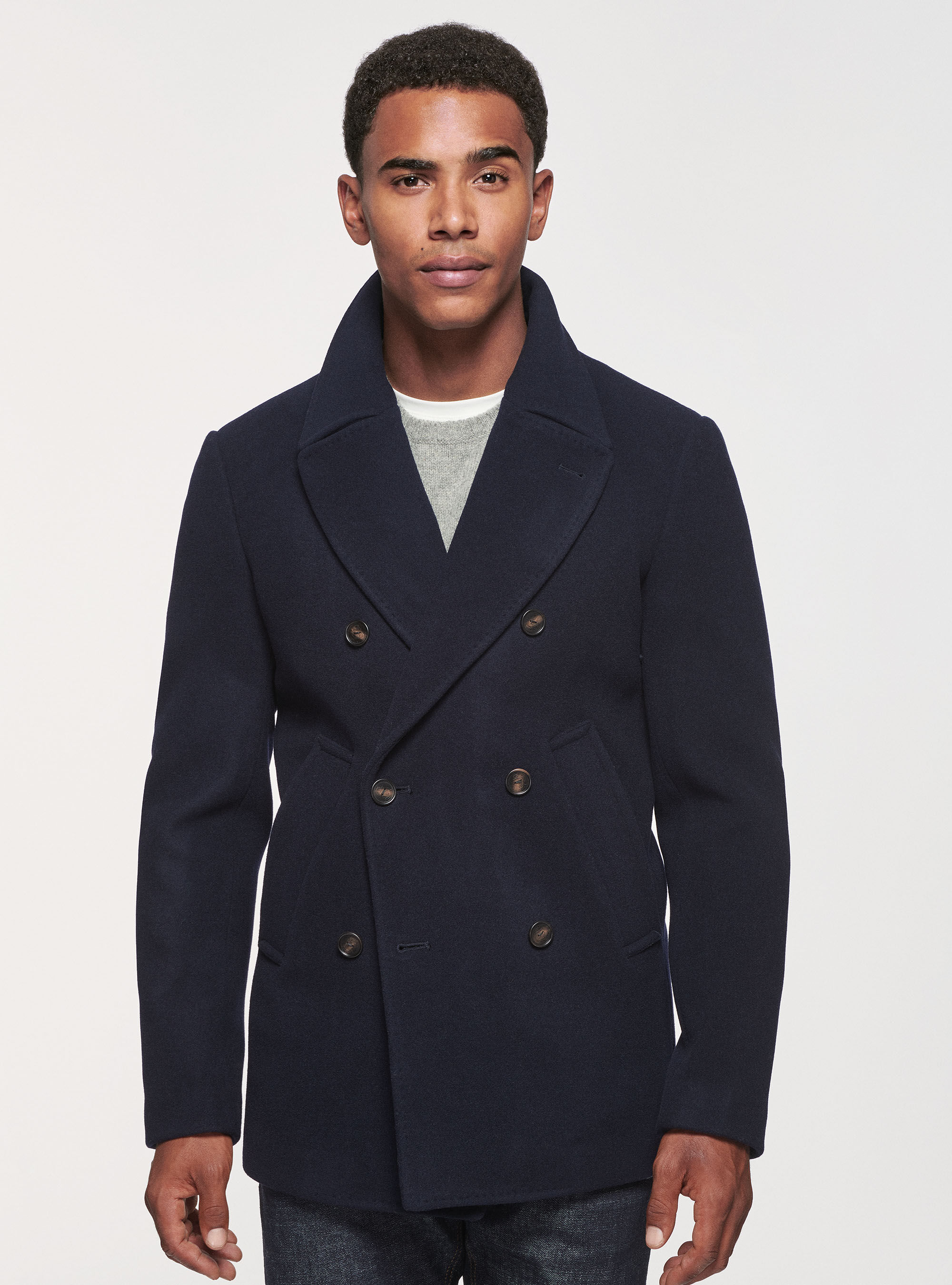 Six on sale button coat
