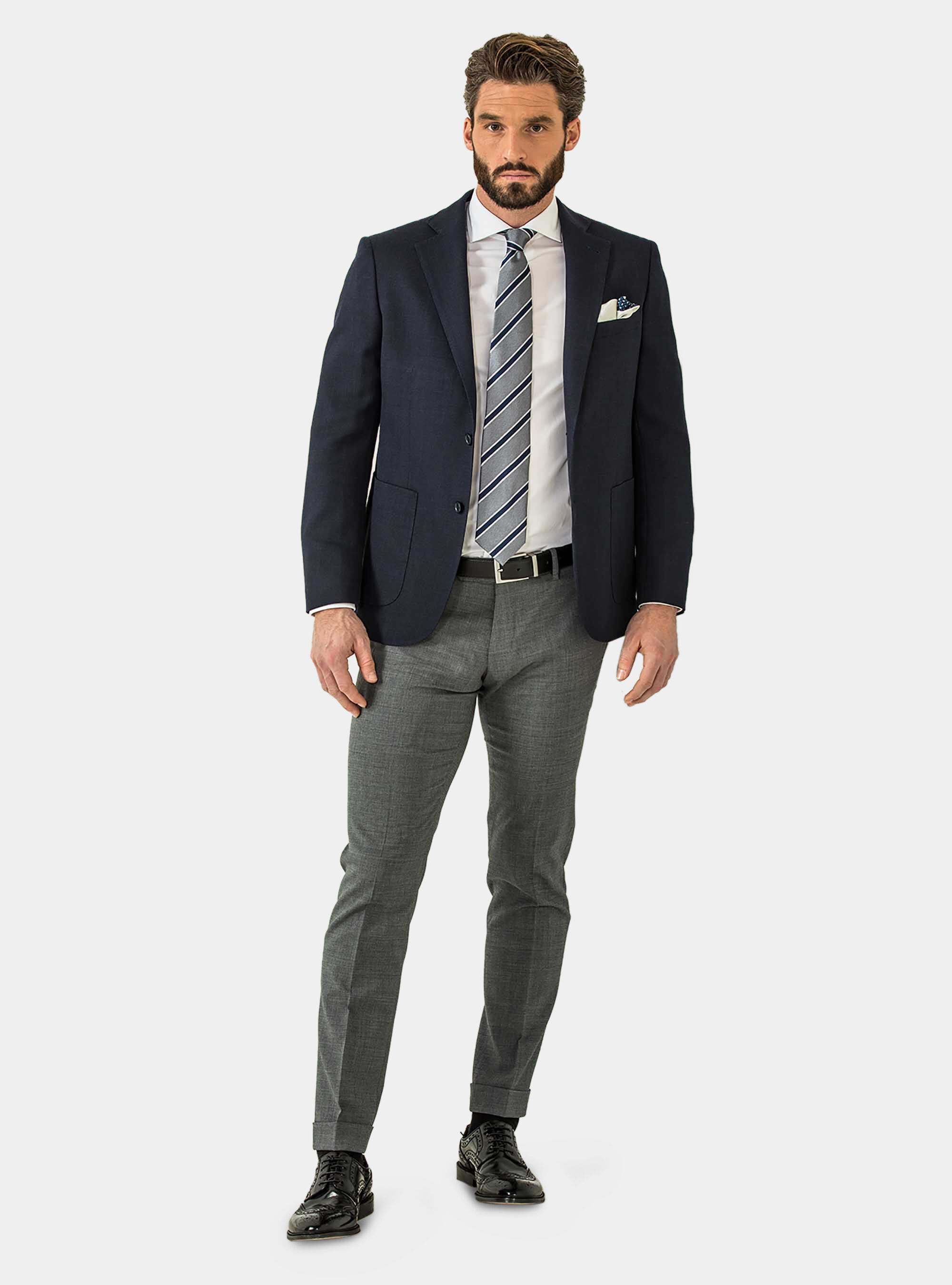 Light grey pants outlet navy blazer