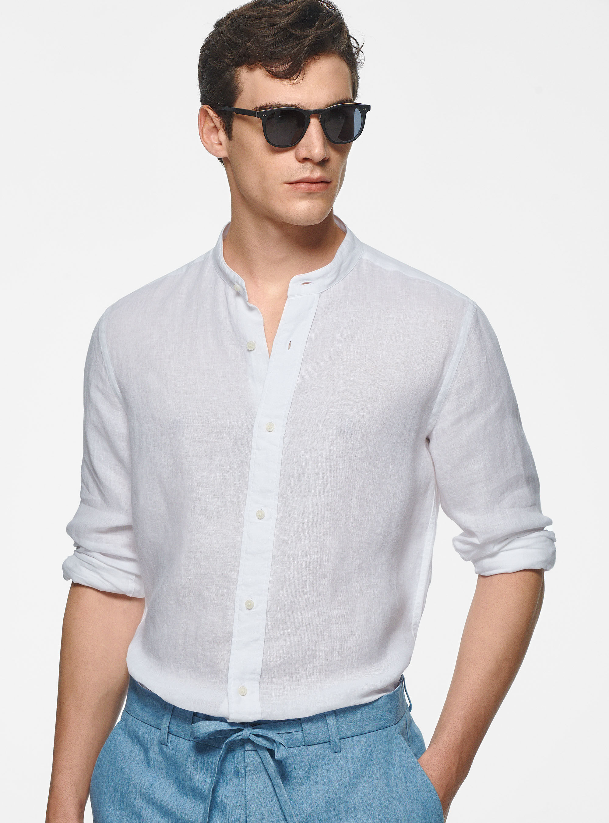 Chemise coreenne en pur lin