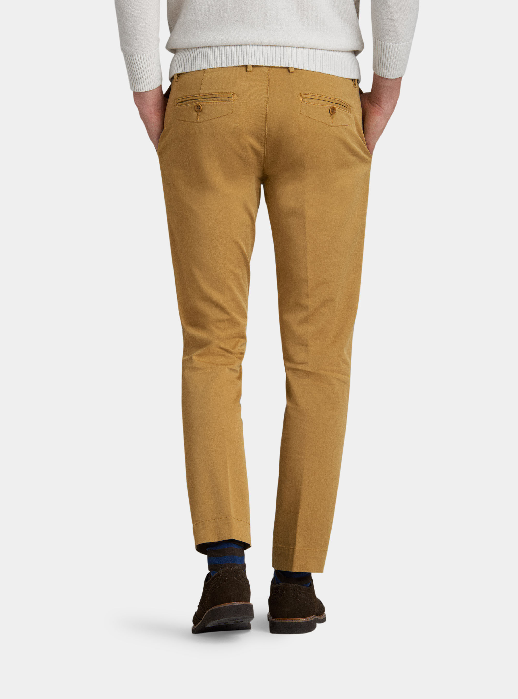 Pantaloni chino in twill di cotone stretch