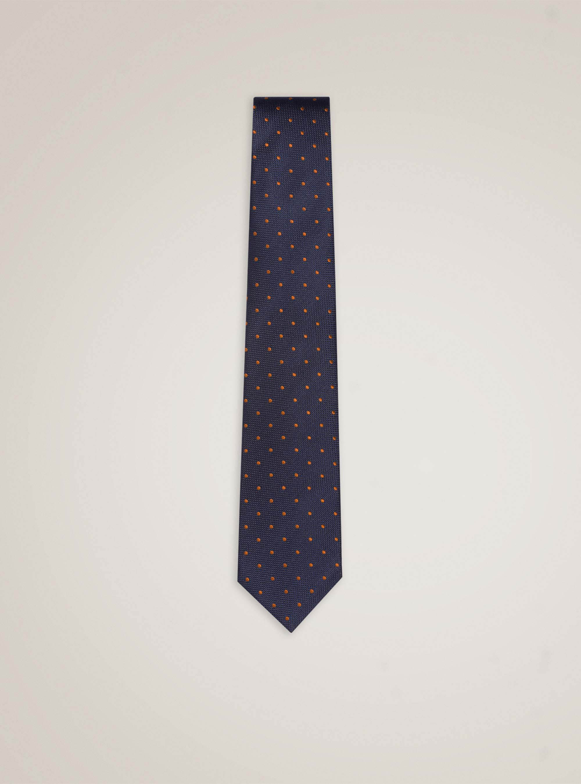 Cravatta in seta a pois, BLU NAVY