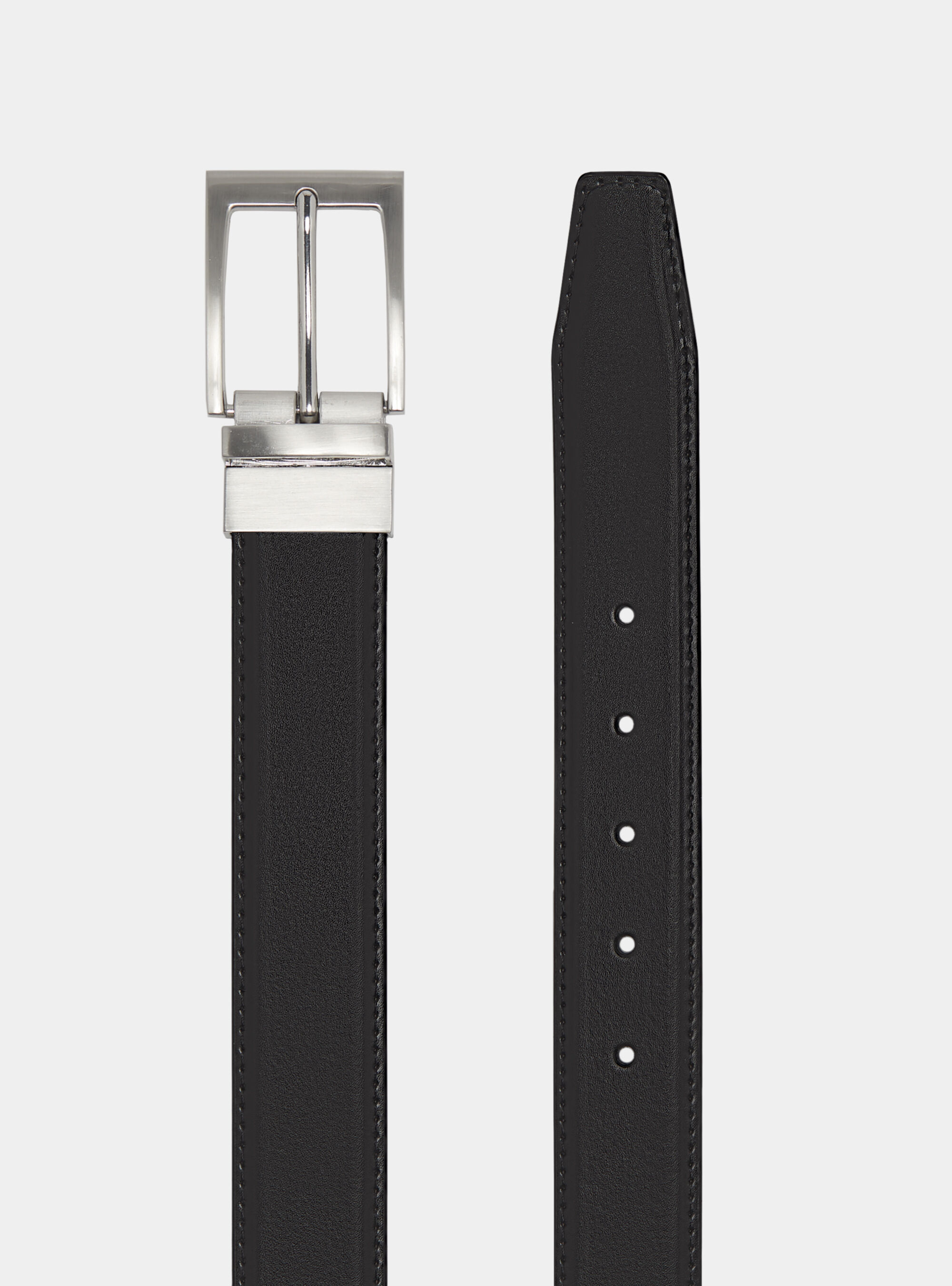 Reversible leather belt