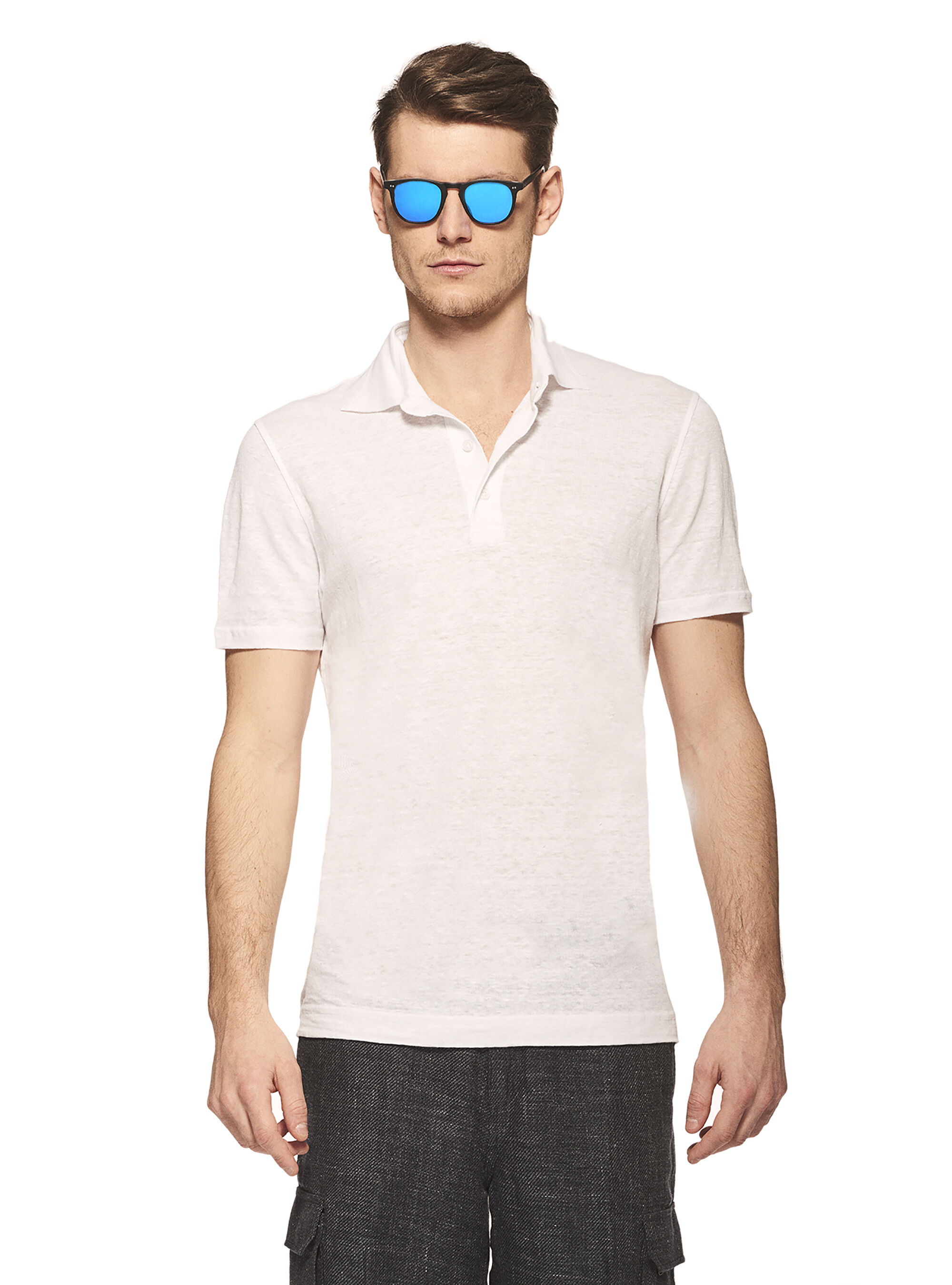 polo cuello camisero blanco