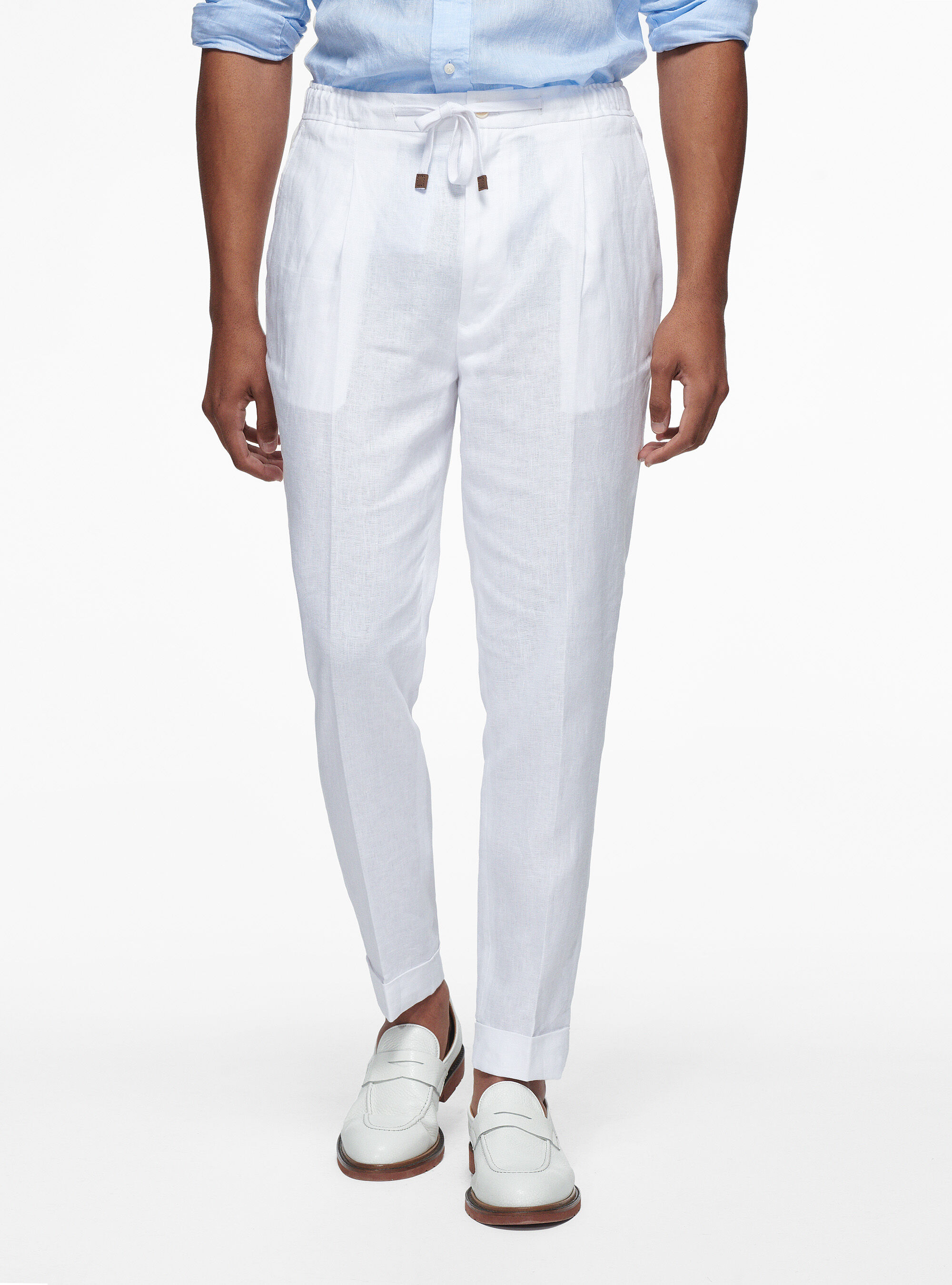 Pantaloni uomo sales lino con coulisse