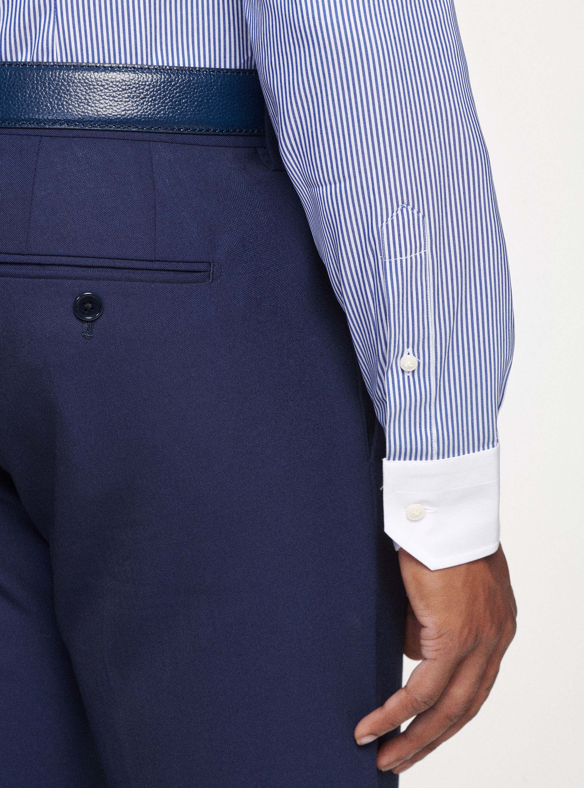 Chemise clearance col contrasté