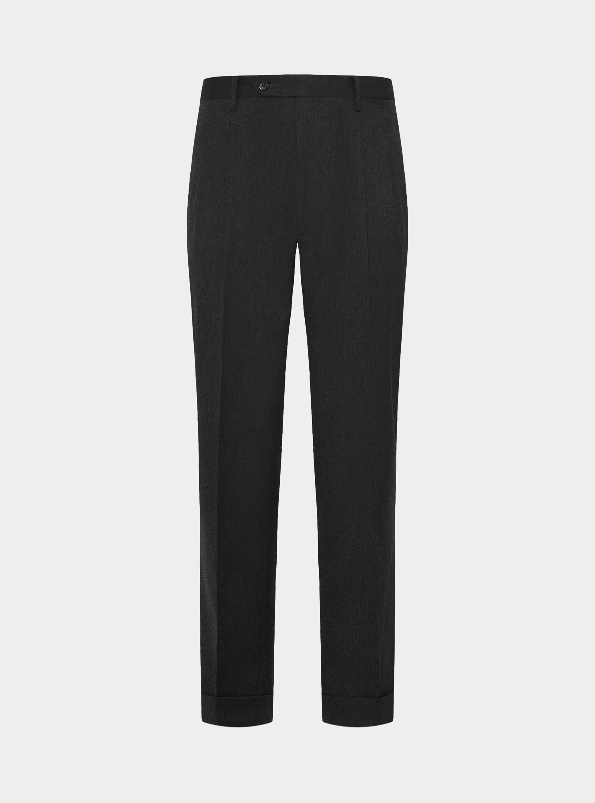Pantaloni con pince in misto poliestere, GRIS MARENGO