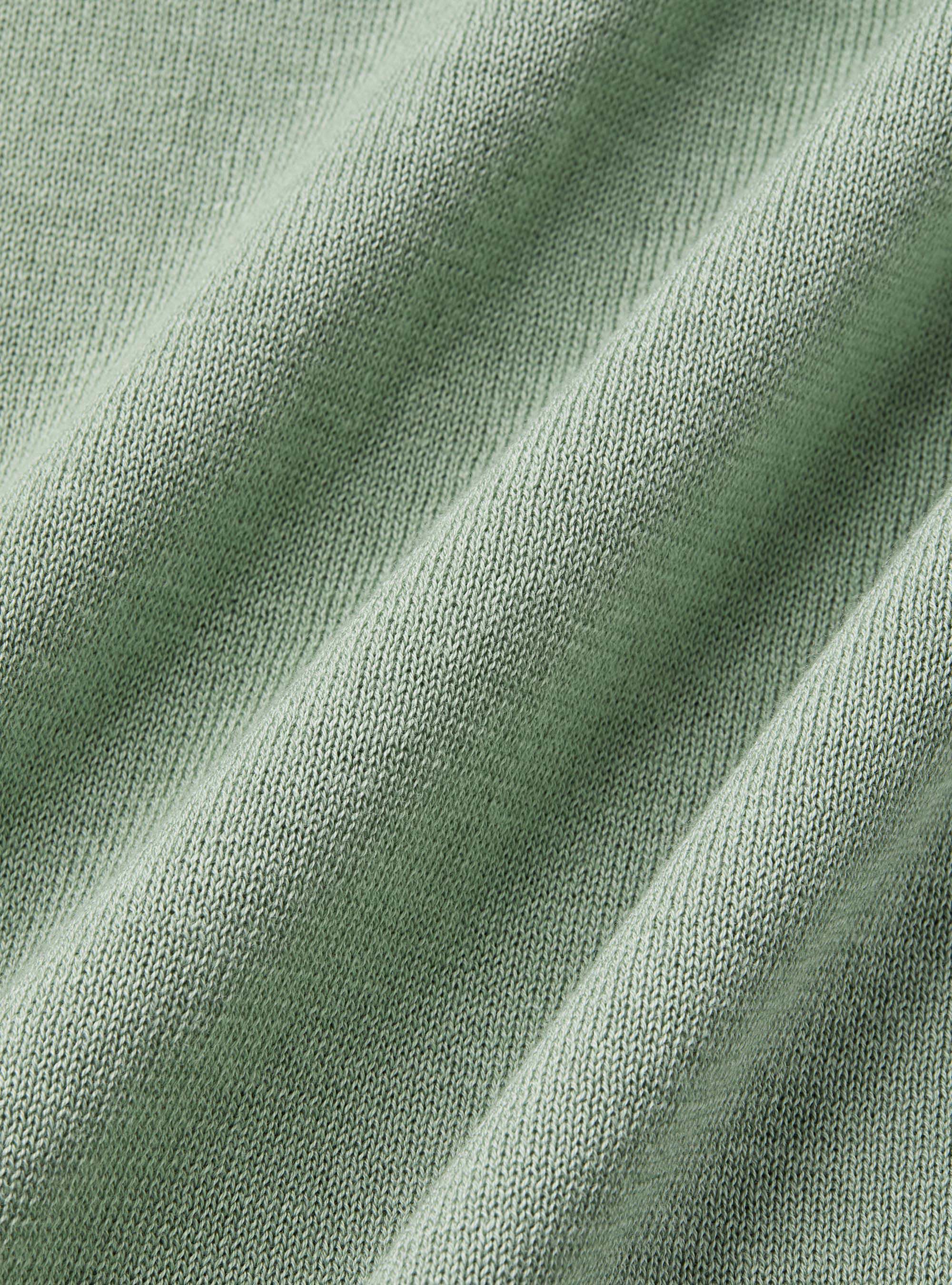 Polo tricot&eacute; sans boutons en coton extra-fin, SALVIA 0602C
