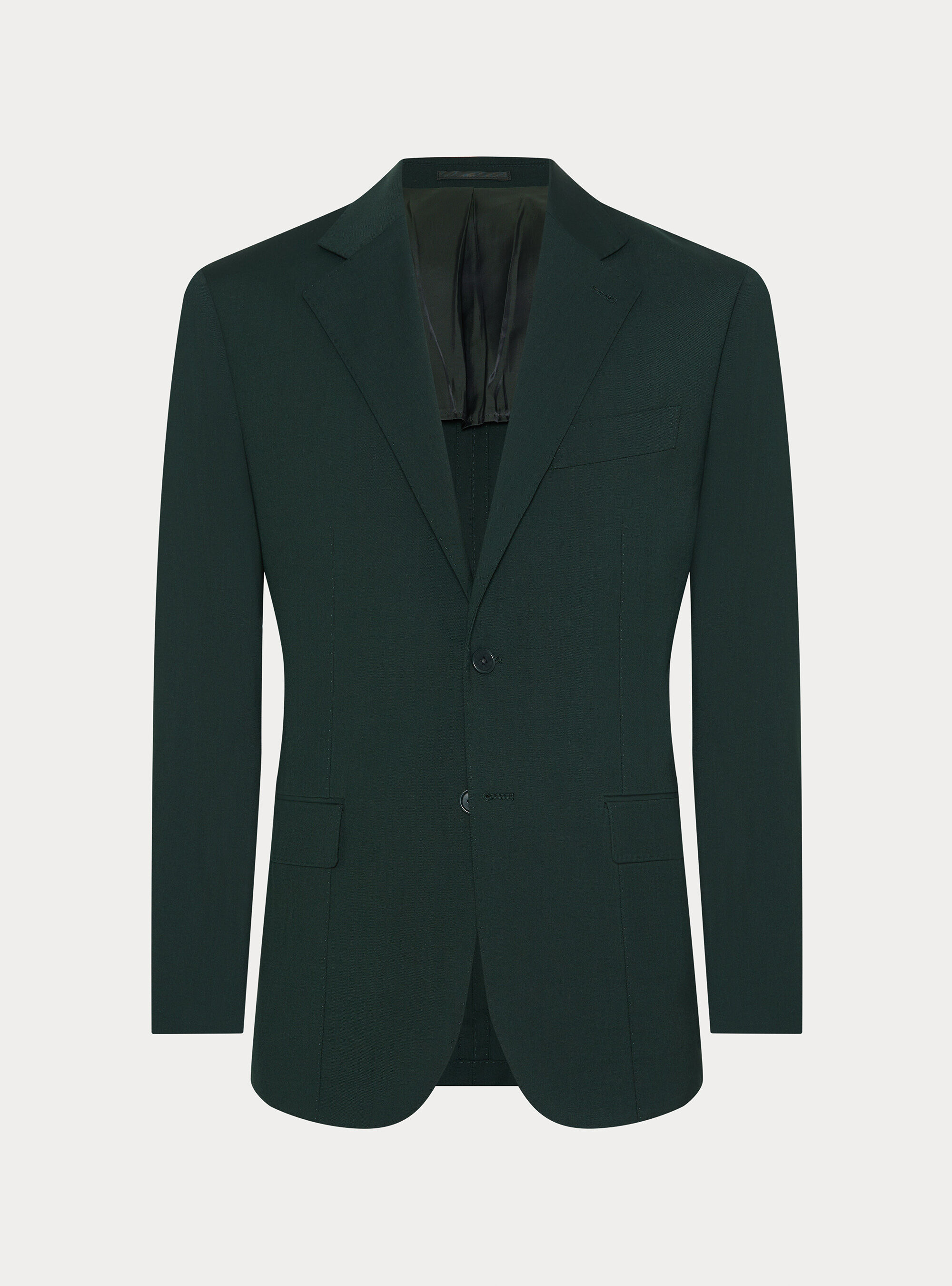 Americana de traje cl&aacute;sica slim fit, VERDE