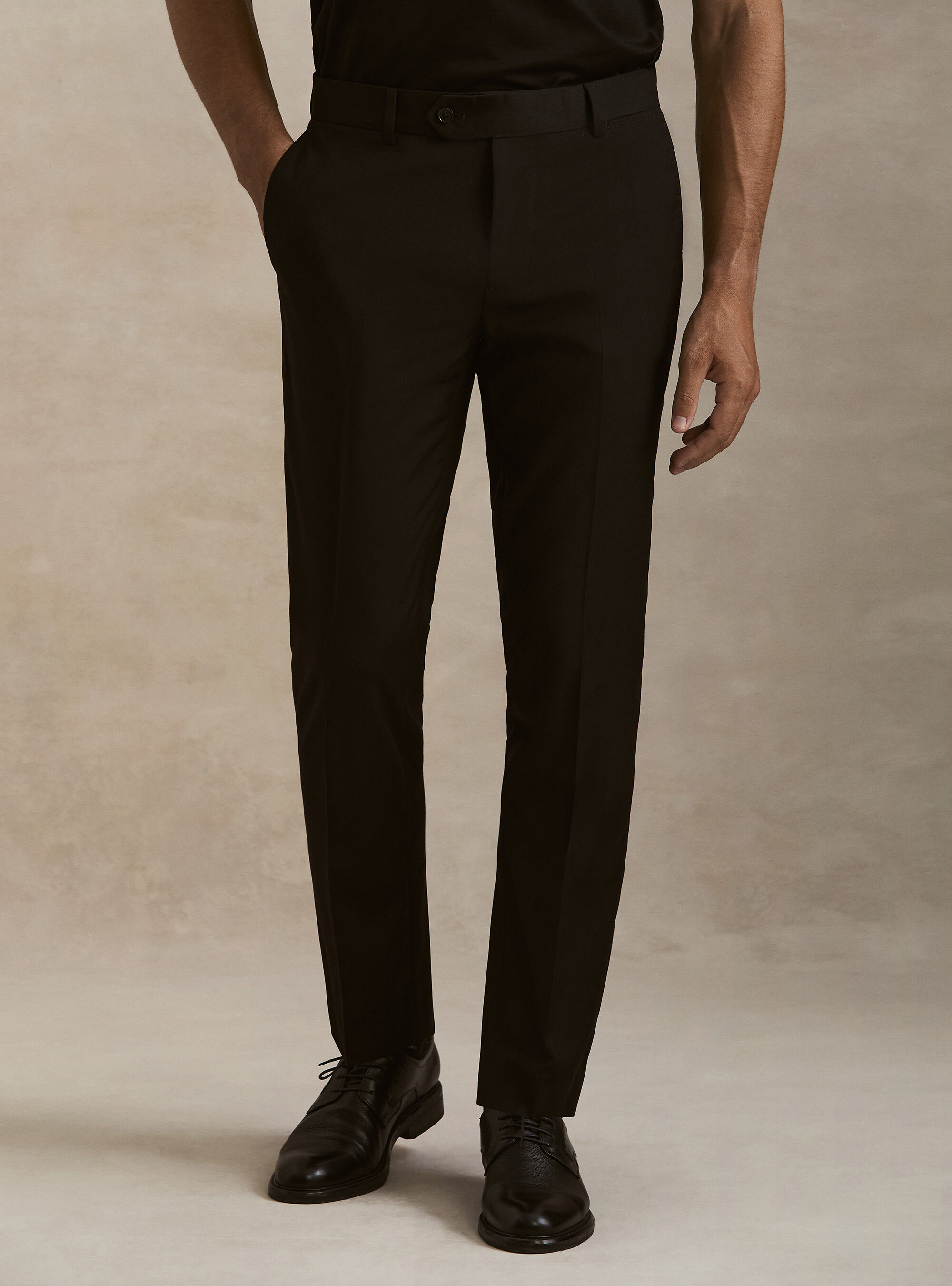 Slim fit classic suit trousers, BLACK