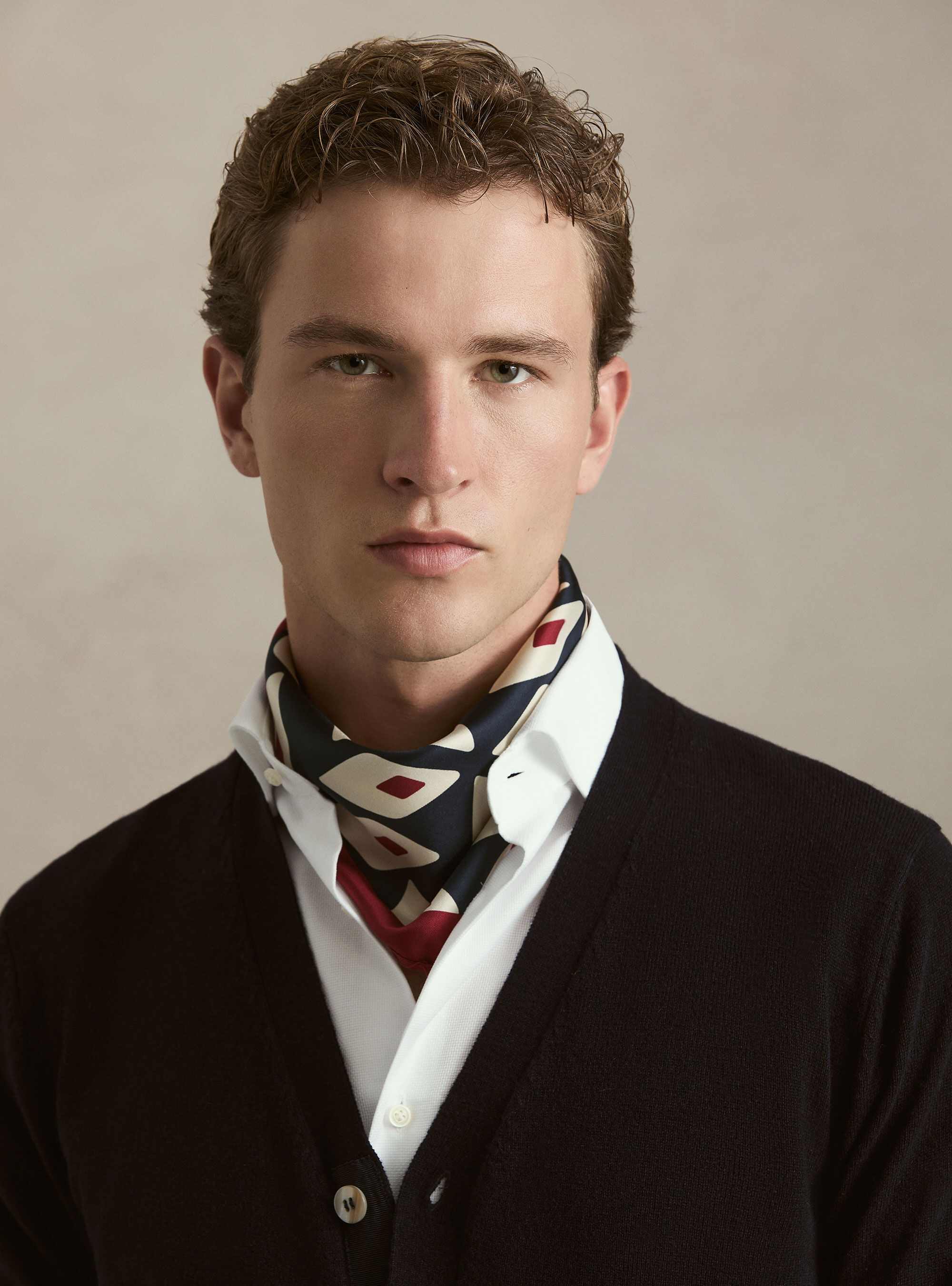 Cardigan in maglia con bottoni lambswool cashmere, BLU NAVY