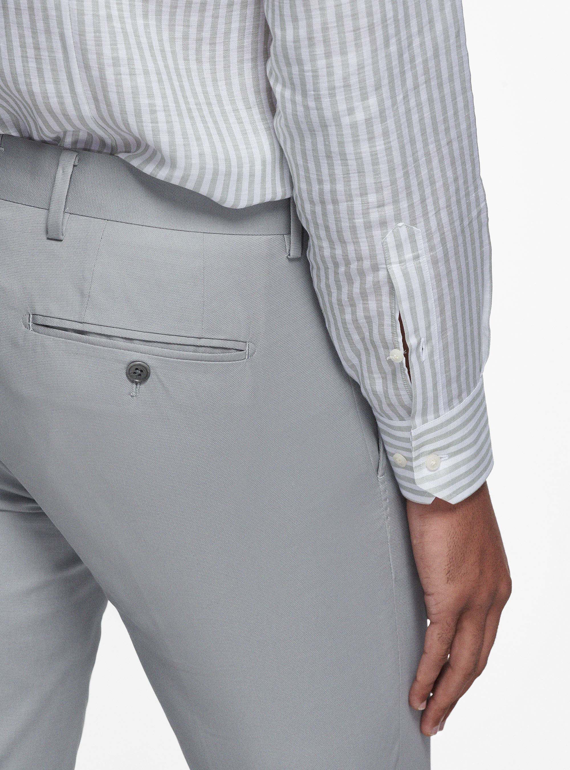 Armoured cotton trousers, LIGHT GREY MELANGE