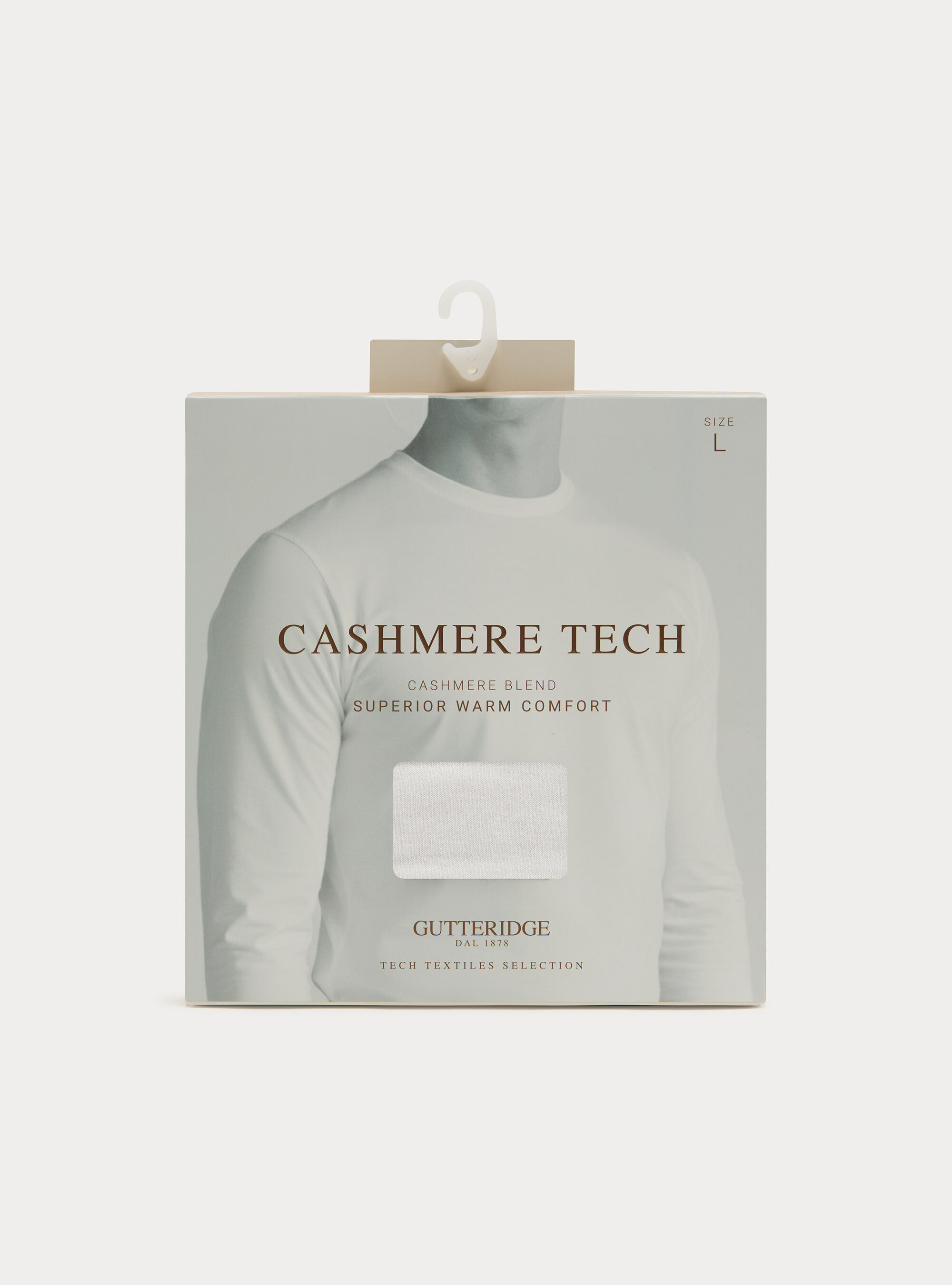 T-shirt manica lunga in misto cashmere