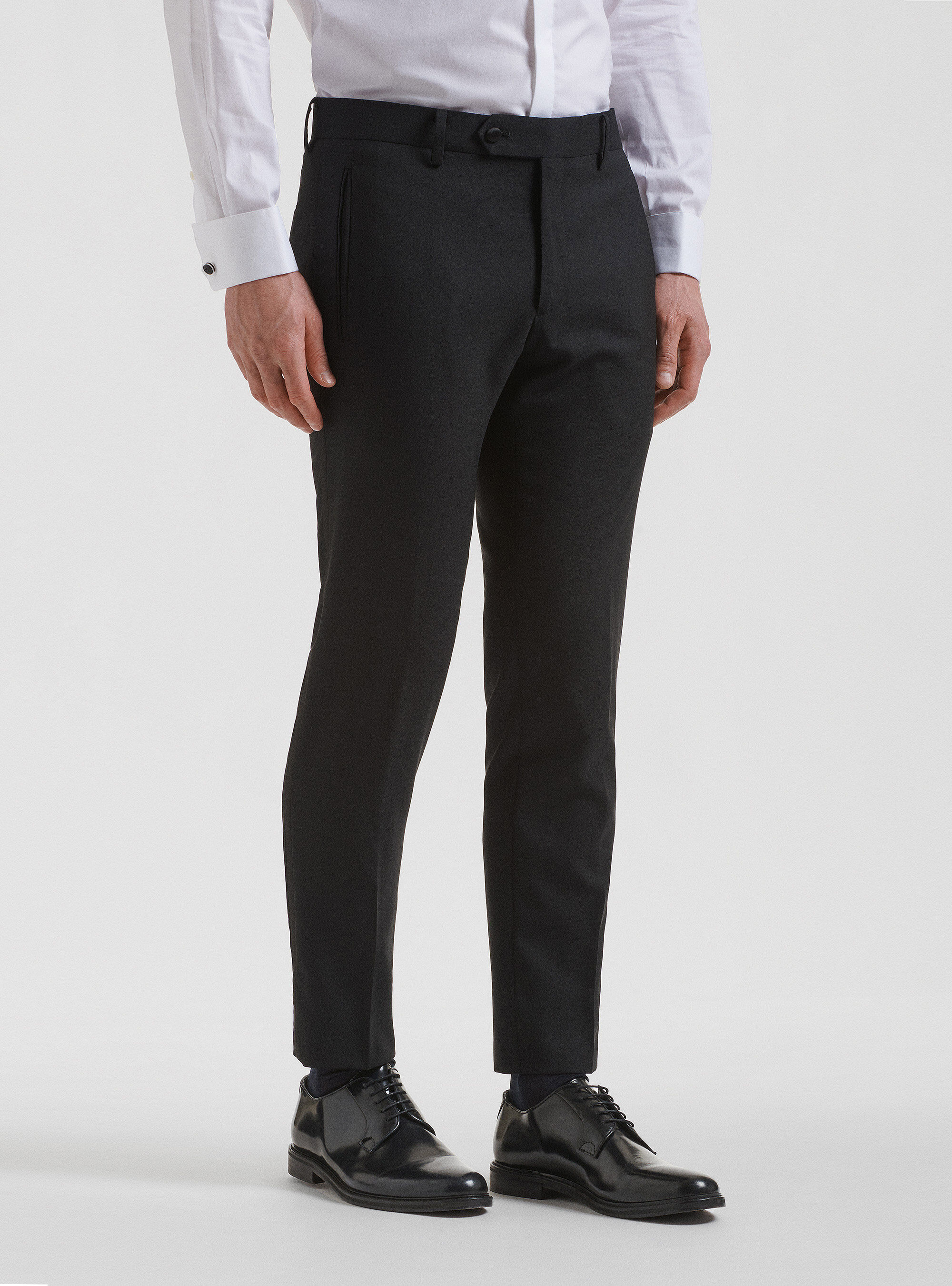 Pantaloni da smoking in pura lana Vitale Barberis Canonico Gutteridge Uomo