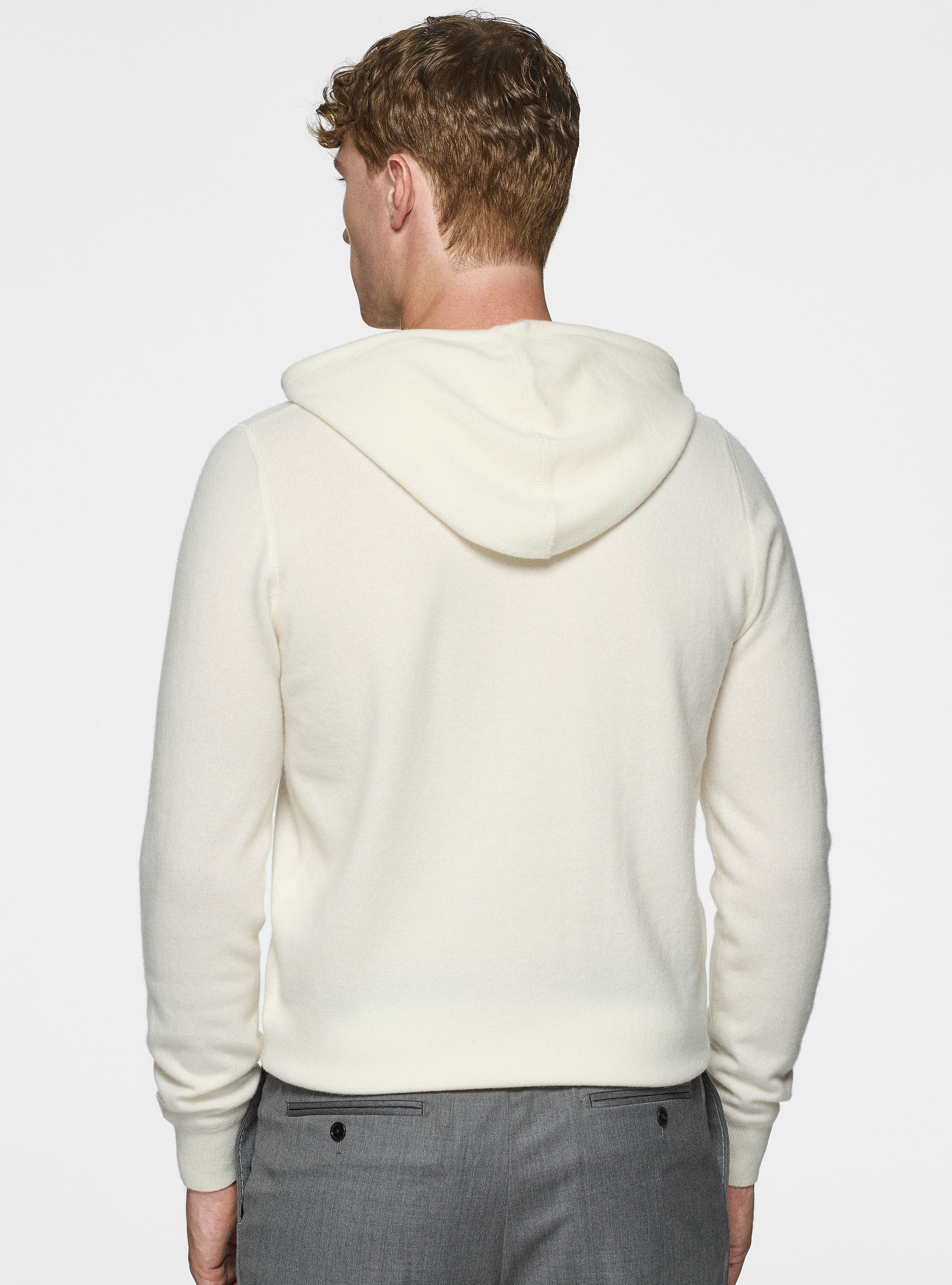 Hooded sweater in lambswool
