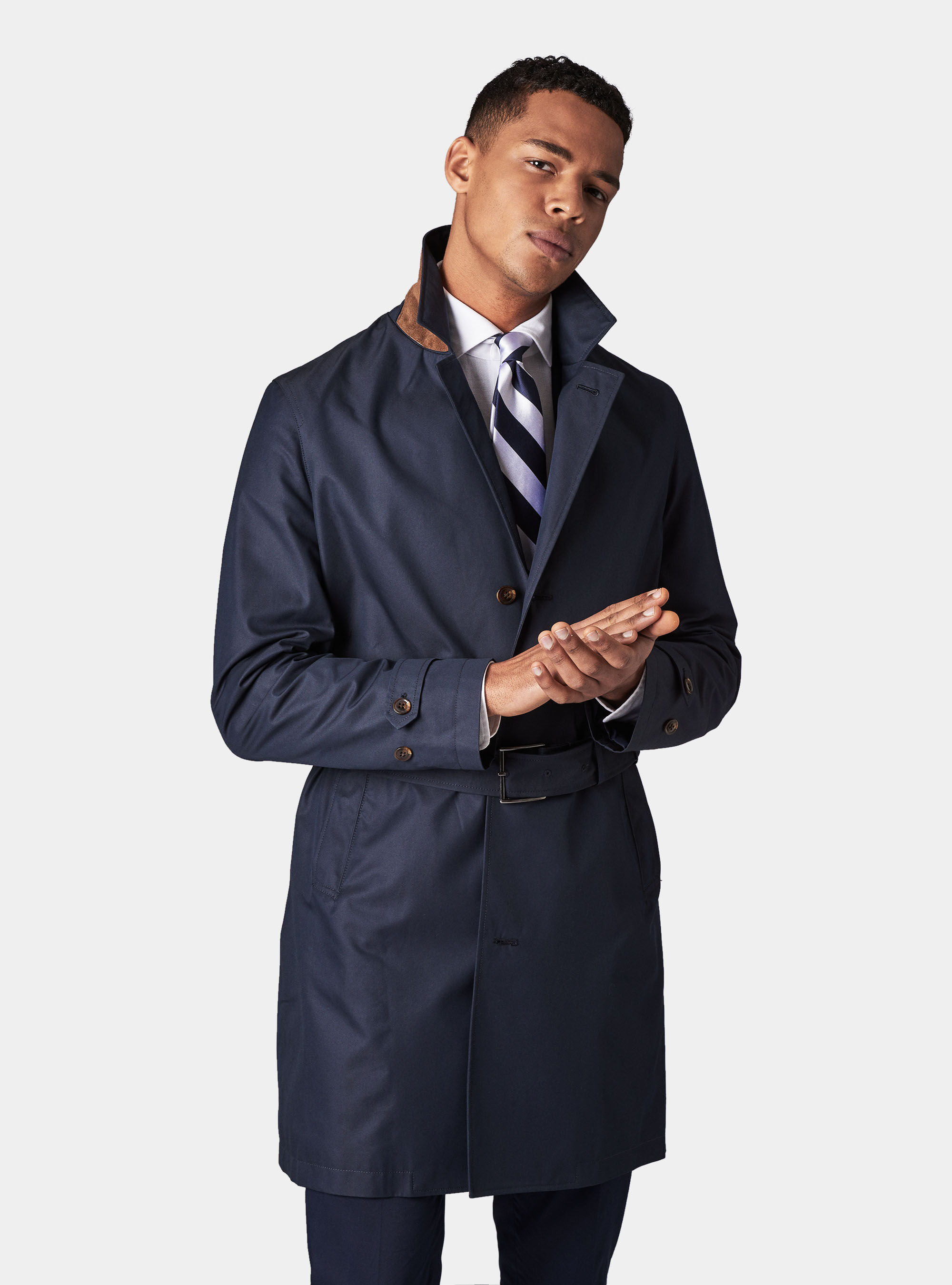 Mens single breasted raincoat sale