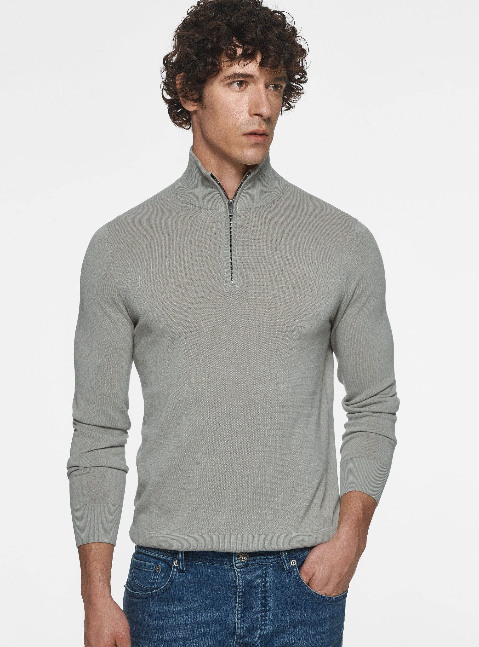 Cotton half zip pullover outlet