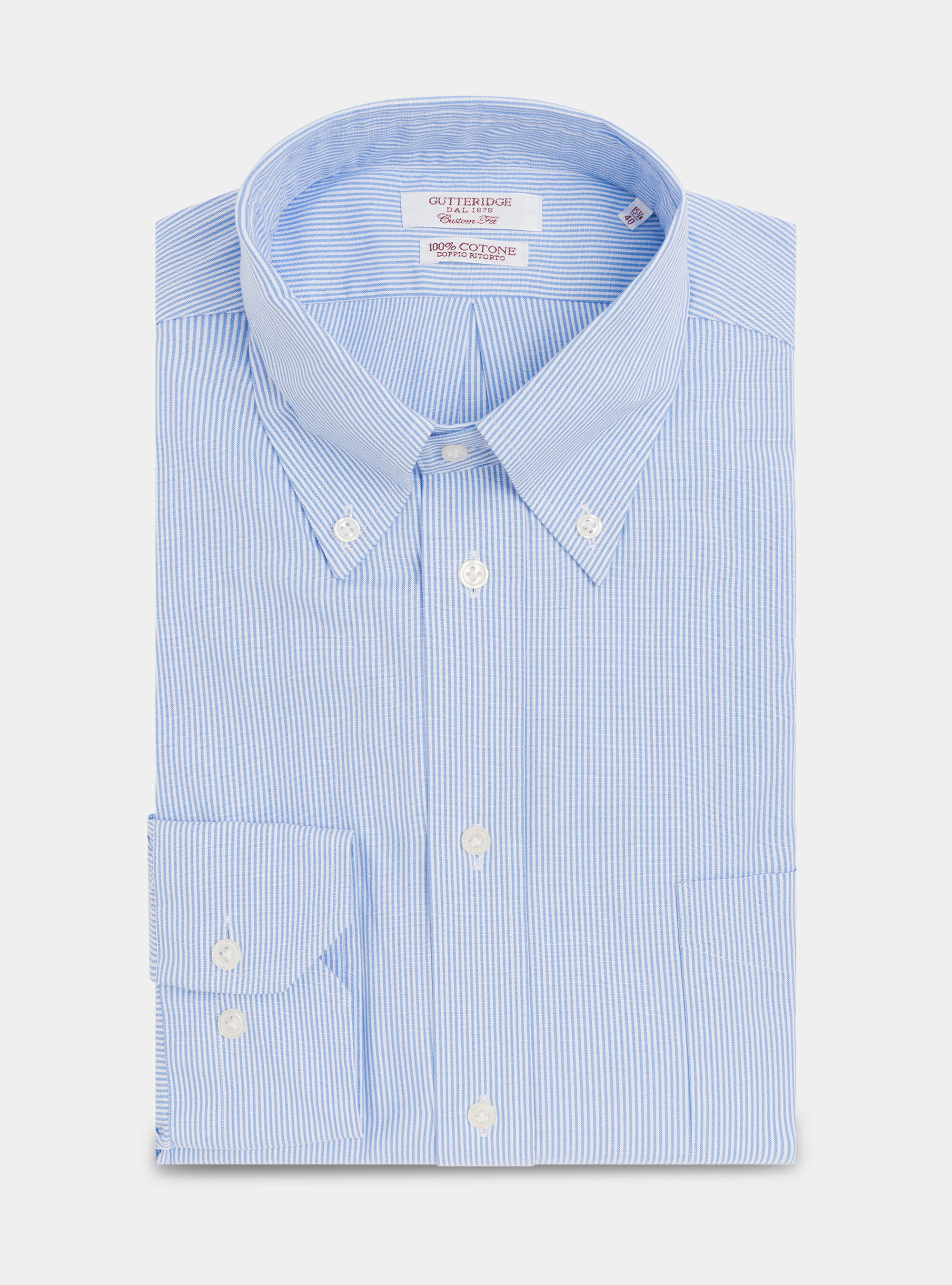 Striped cotton oxford sale shirt