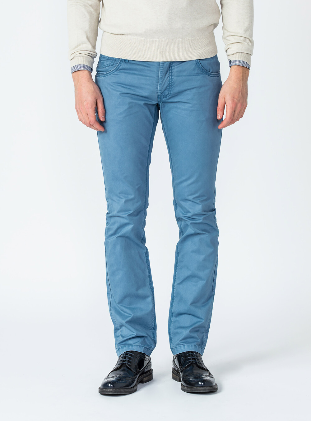 Pantaloni Uomo 100% Lino Made In Italy Chino Leggero Jeans Tasche - Foto 4