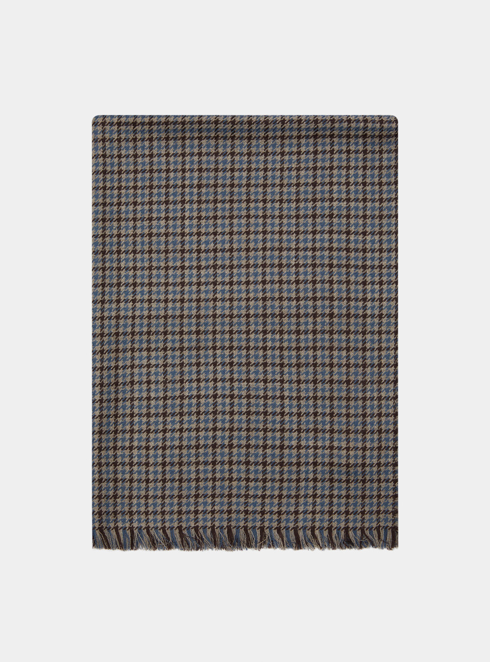 Sciarpa in lana a fantasia, MARRONE 0508C Sciarpa in lana a fantasia