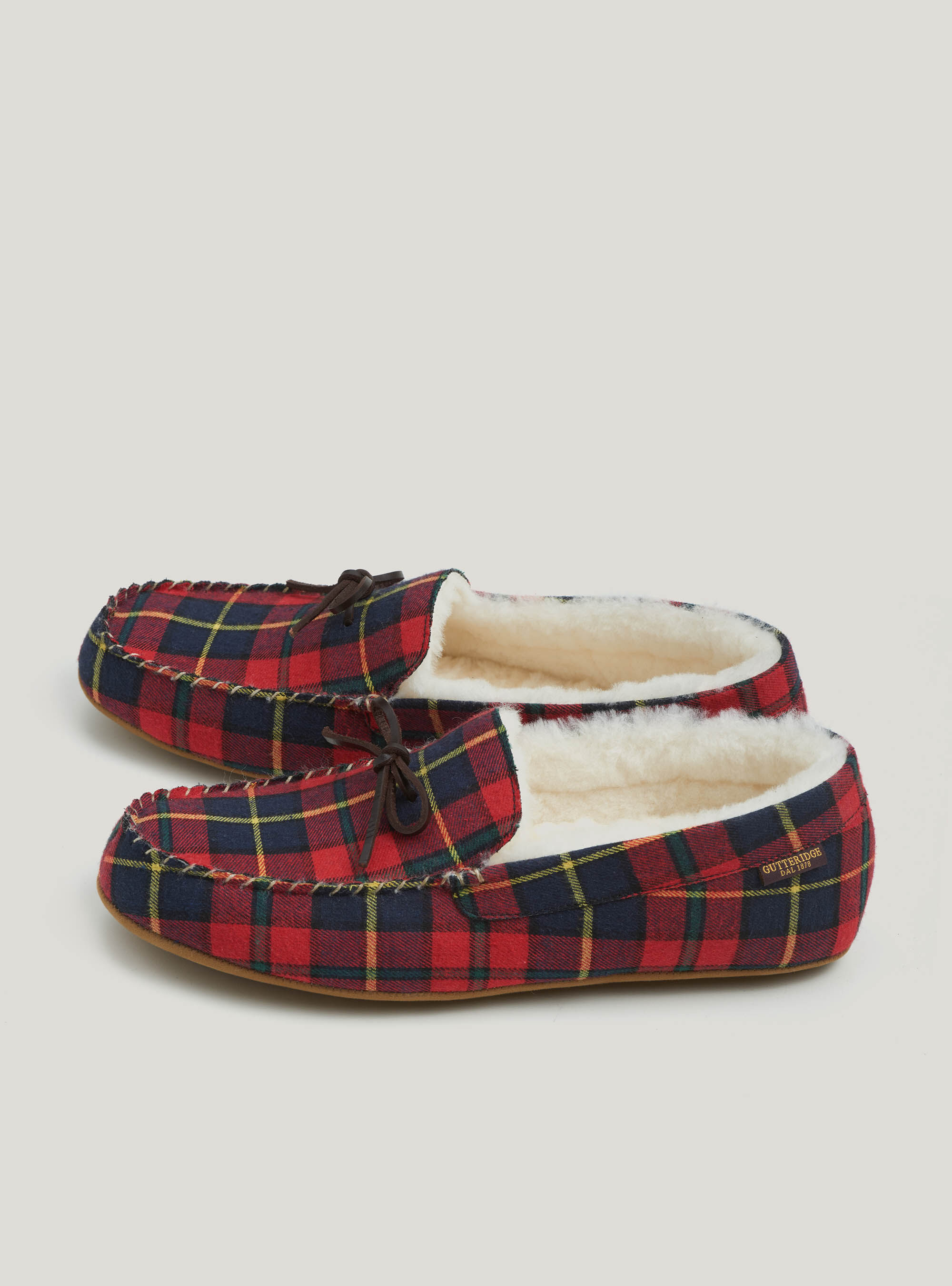 Checked flannel slippers Gutteridge Men s Slippers