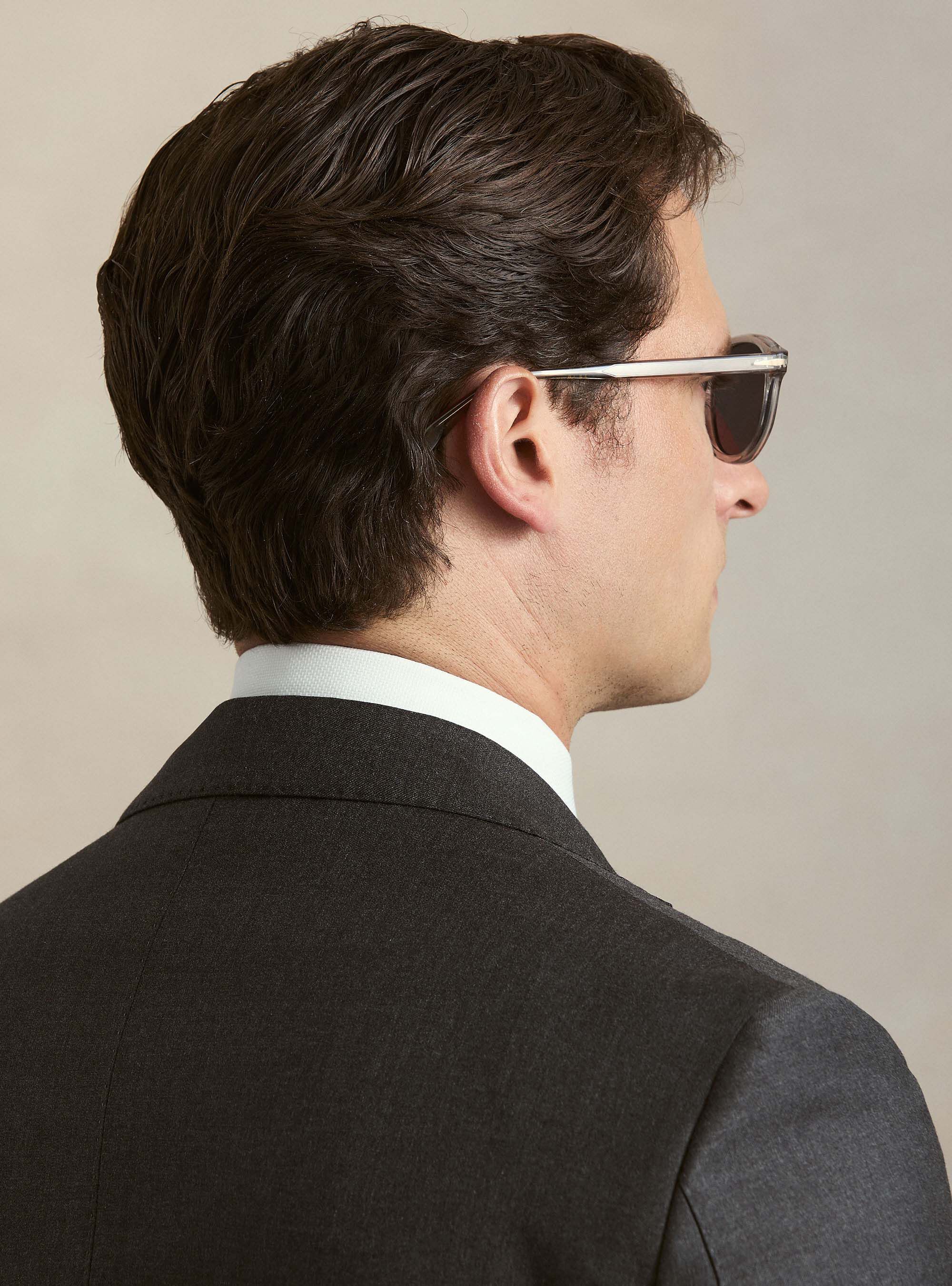 Pure wool suit jacket by Vitale Barberis Canonico, ASPHALT GREY