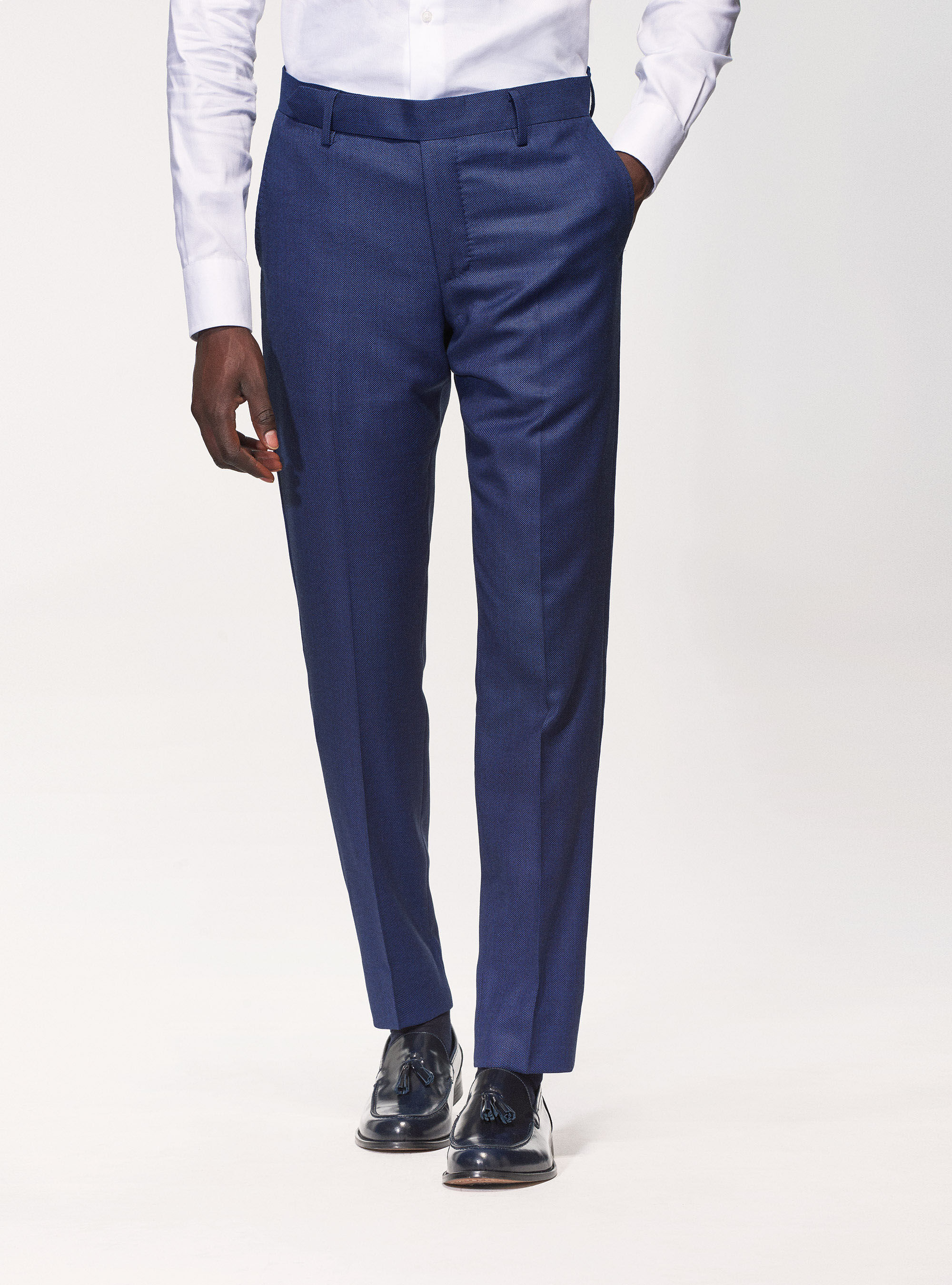 Suit trousers in superfine partridge eye wool 110's Vitale Barberis Canonico