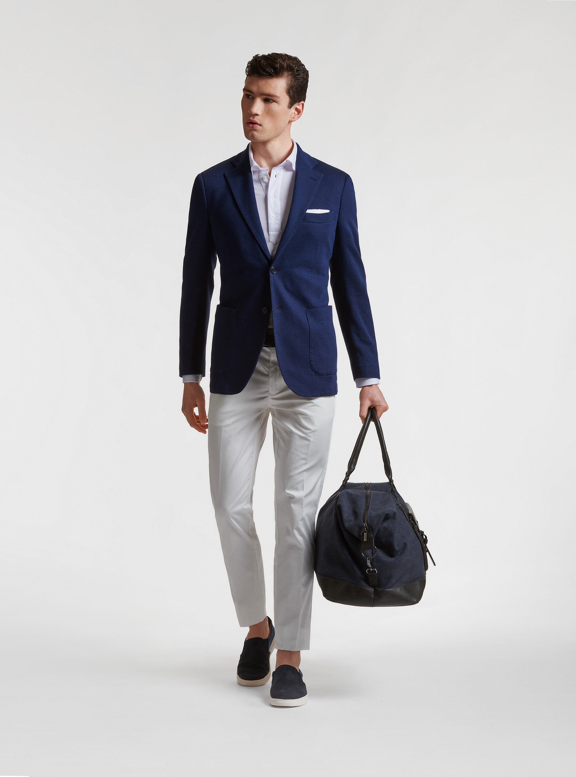 Giacca in jersey di maglia, BLU NAVY