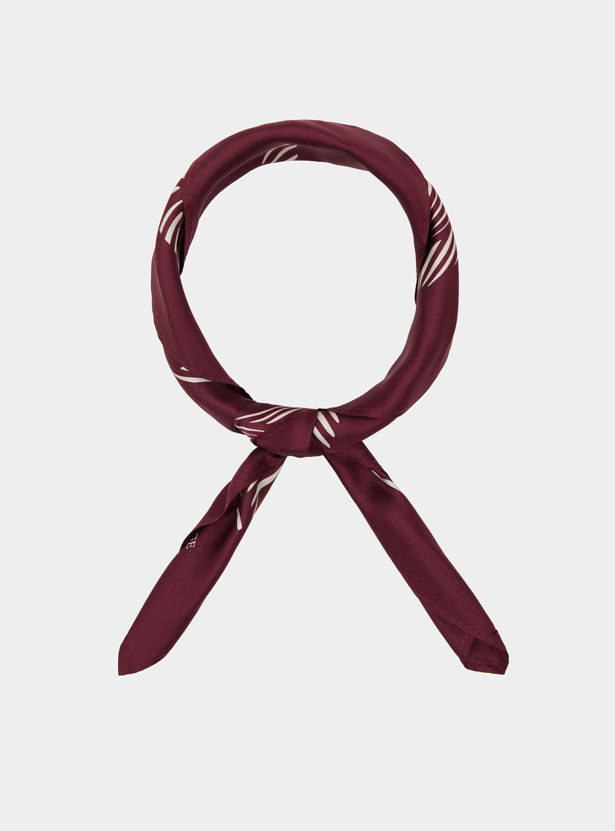 Foulard stampato in seta fantasia, BORDEAUX