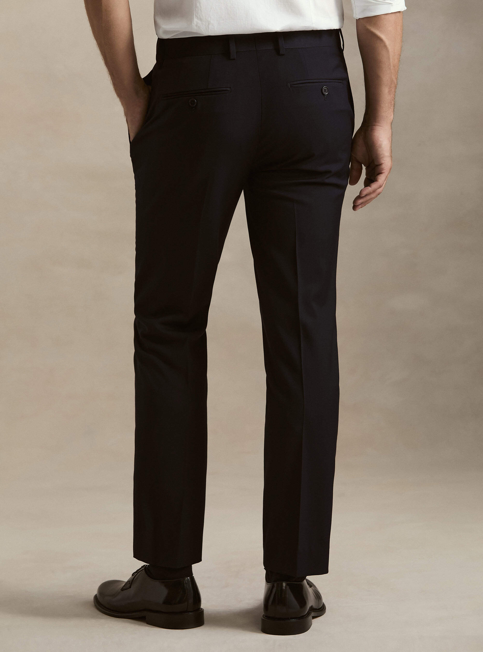 Slim fit classic suit trousers, NAVY BLUE