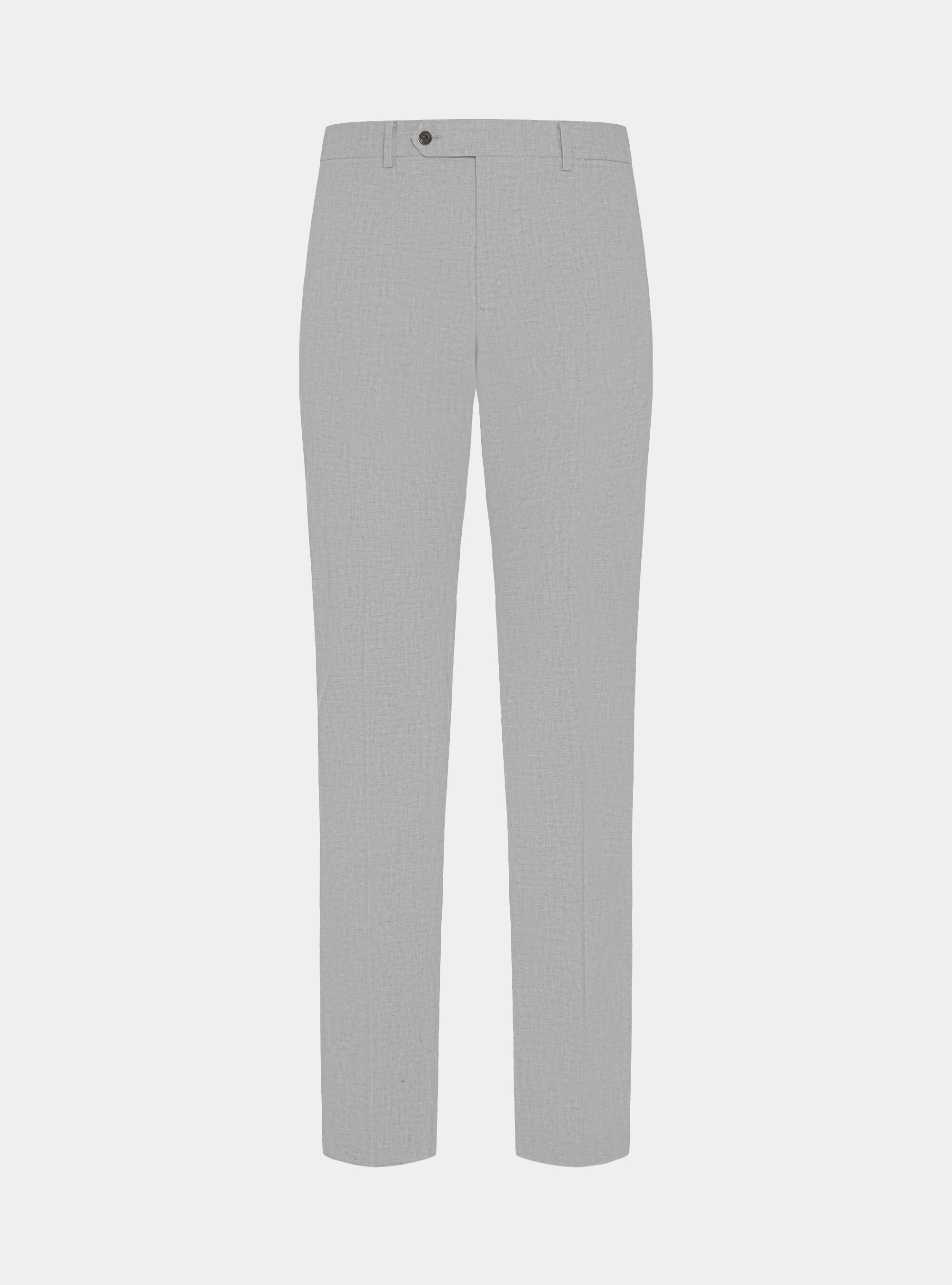 Pantaloni abito grigio in cotone stretch, GRIGIO MELANGE 0151C