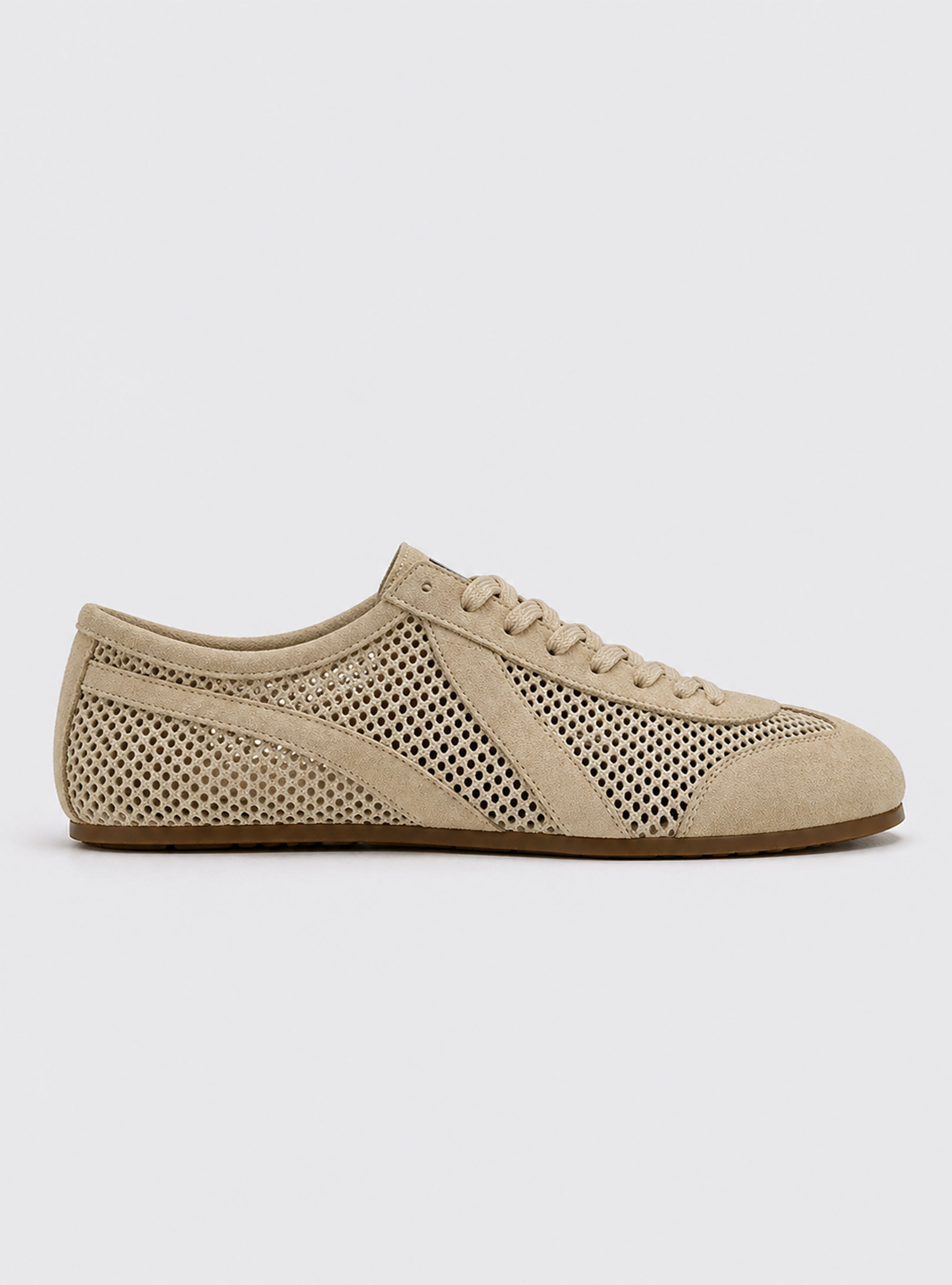 Suede and mesh sneakers