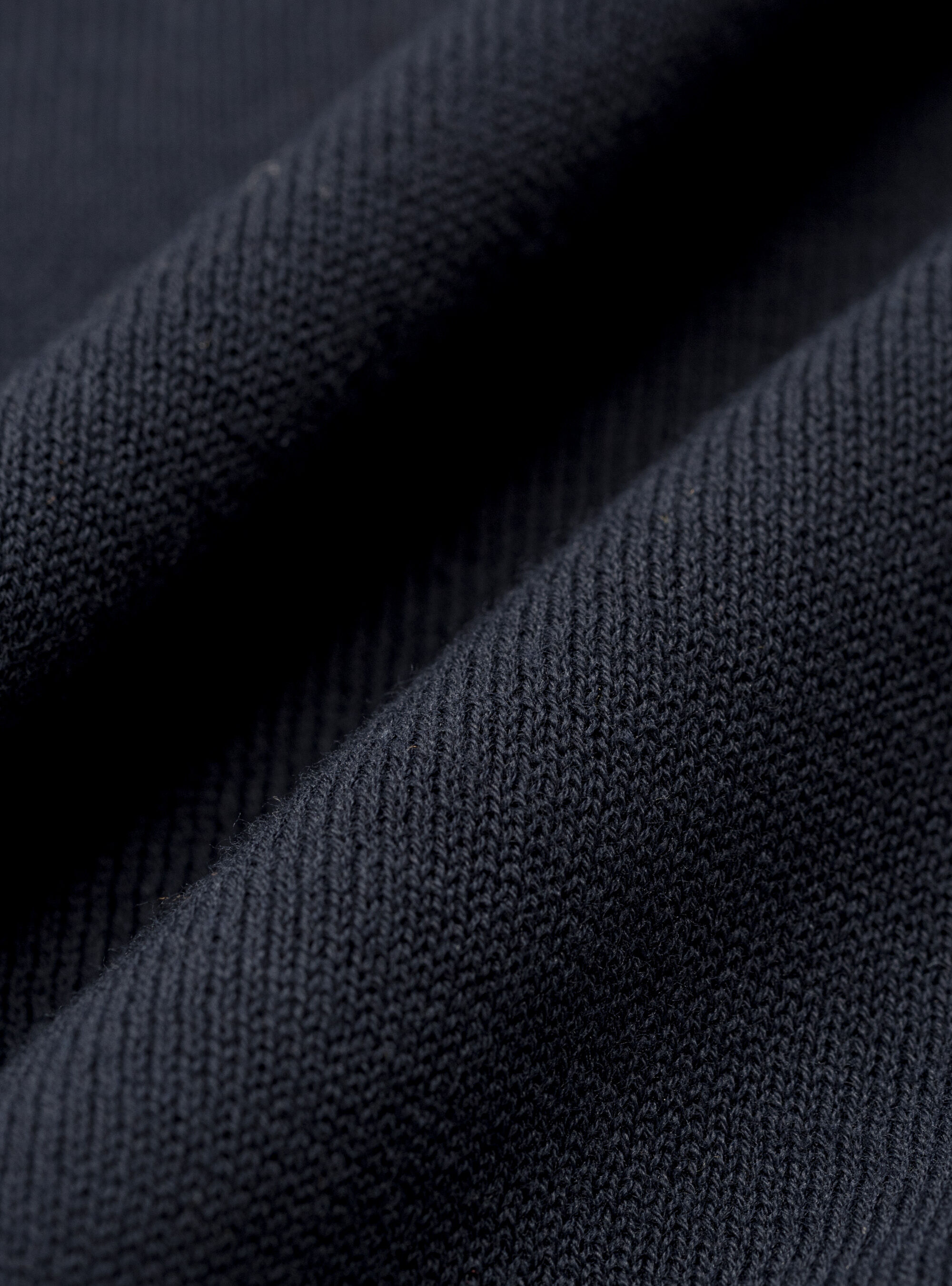 Polo tricot&eacute; en pur coton extra-fin, BLEU MARINE