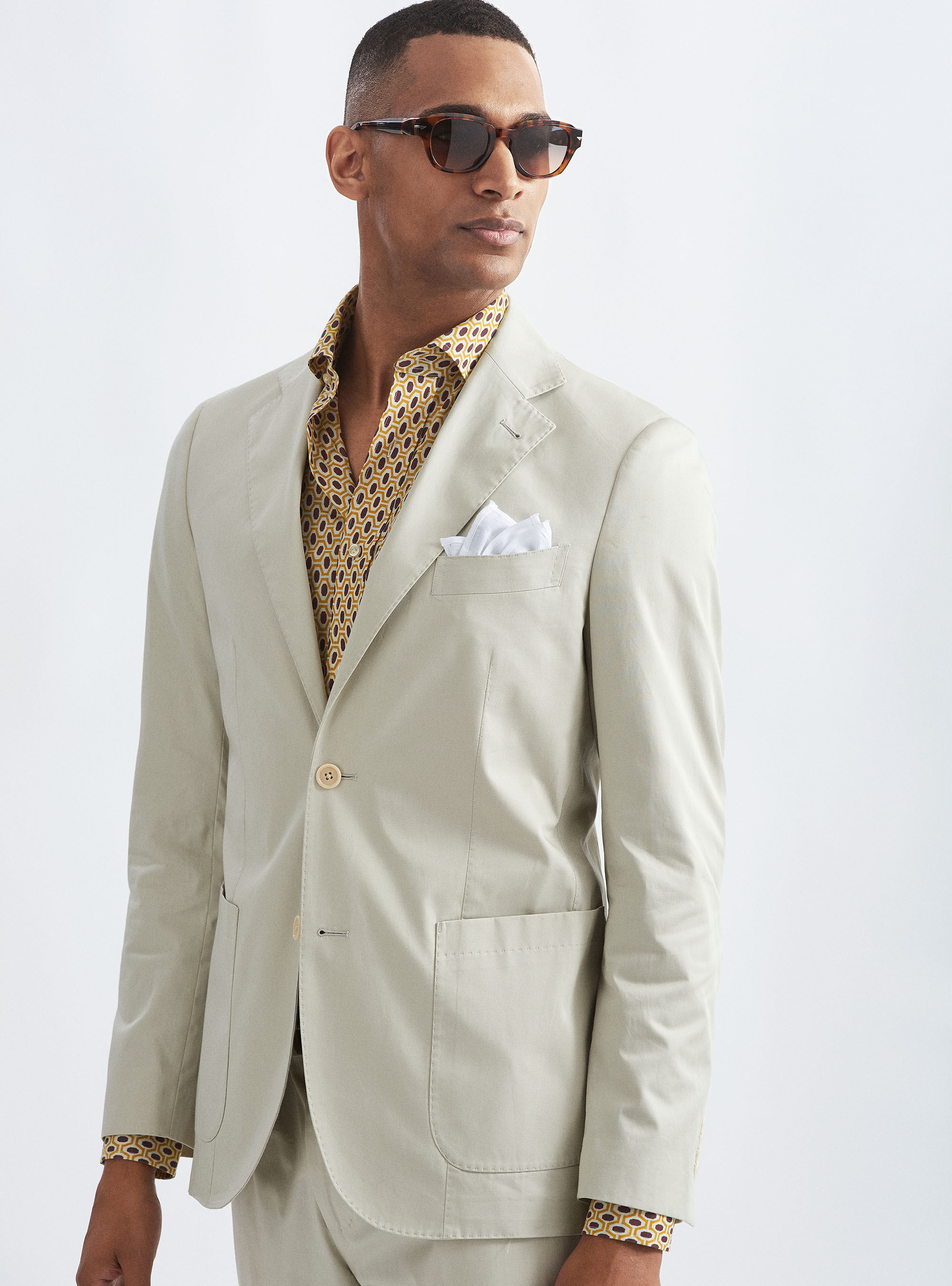 Giacca per abito in puro cotone, ECRU