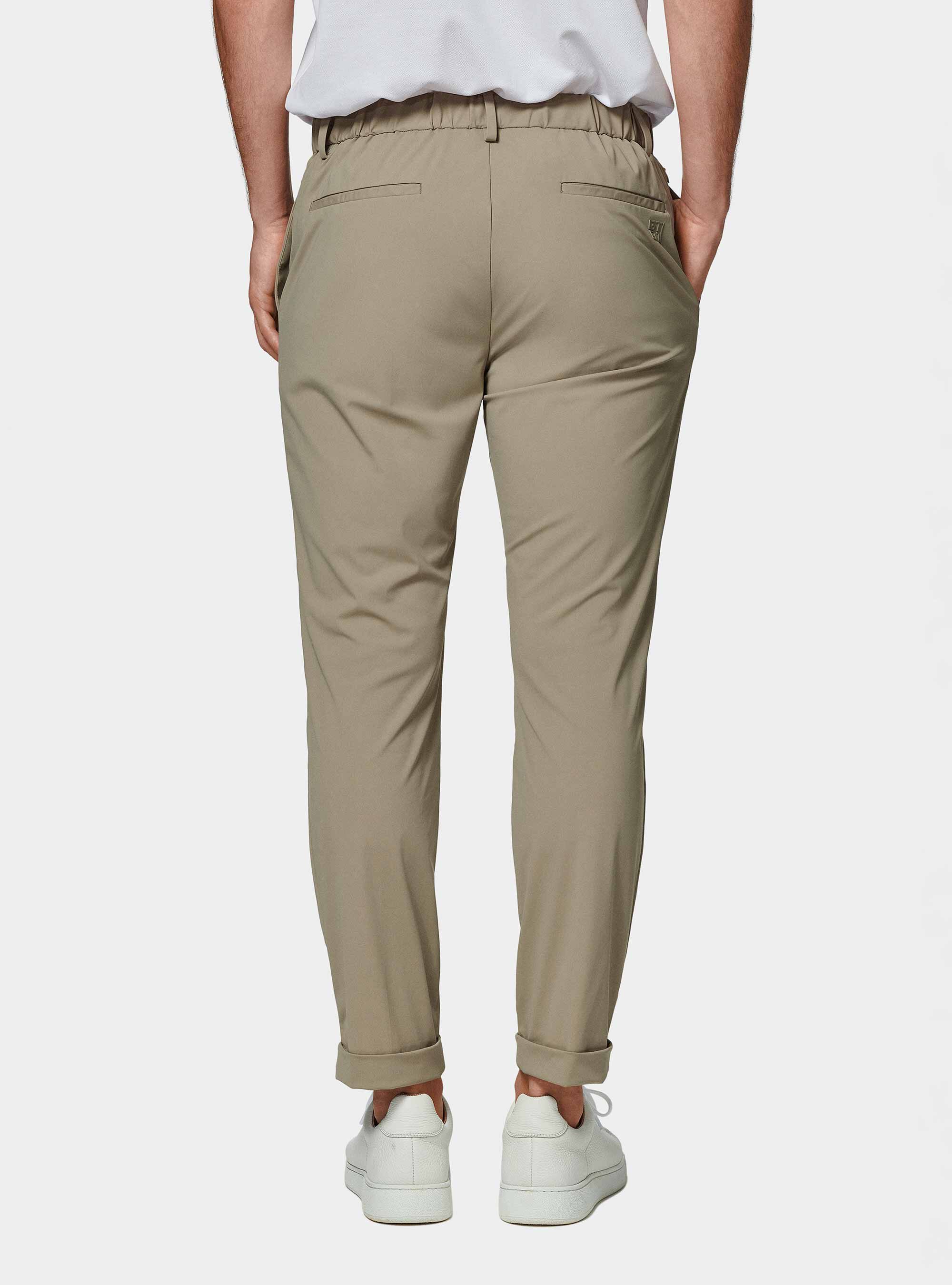 GT01 trousers in stretch jersey, MUD
