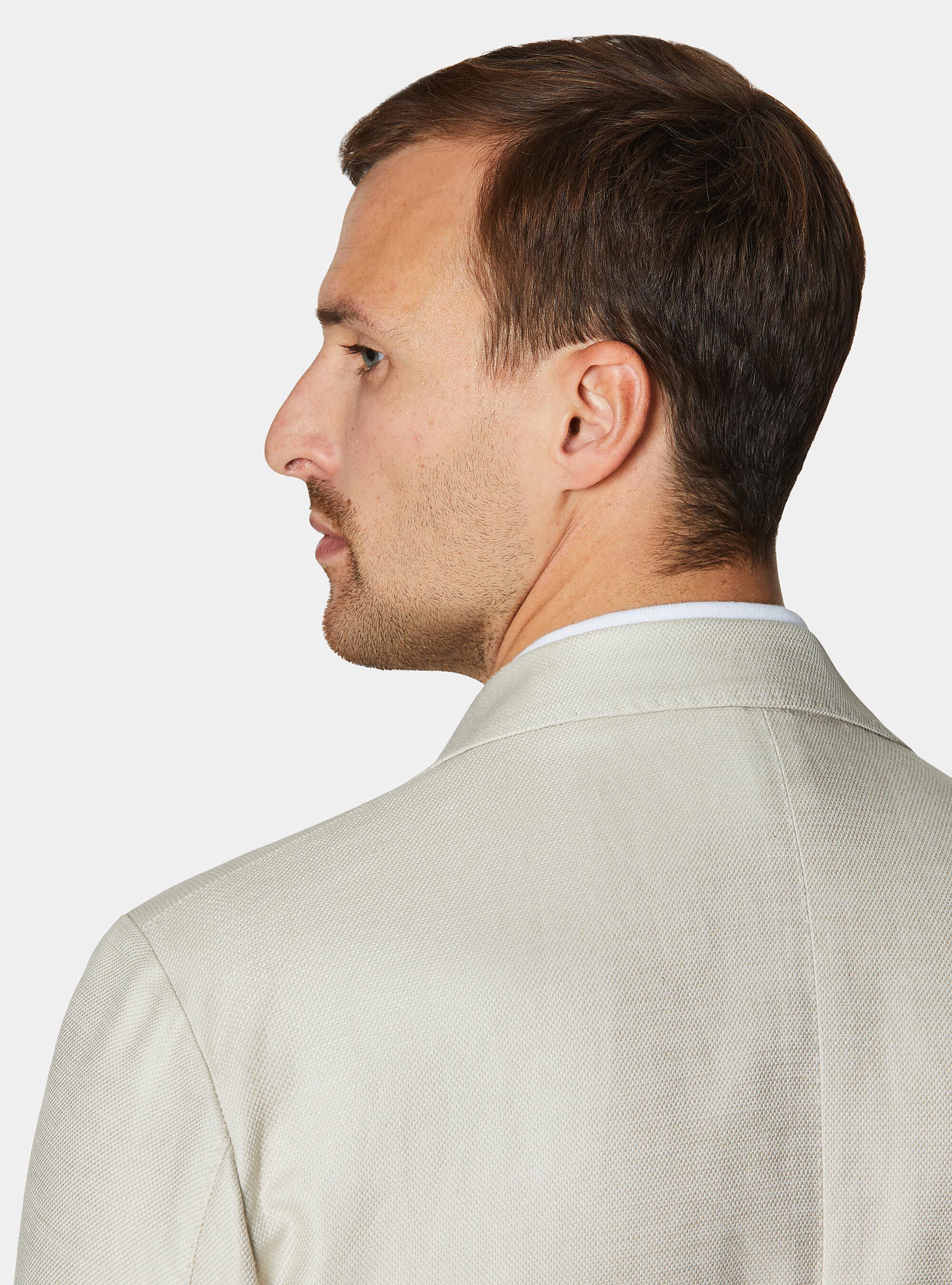 Giacca in cotone e lino, ECRU