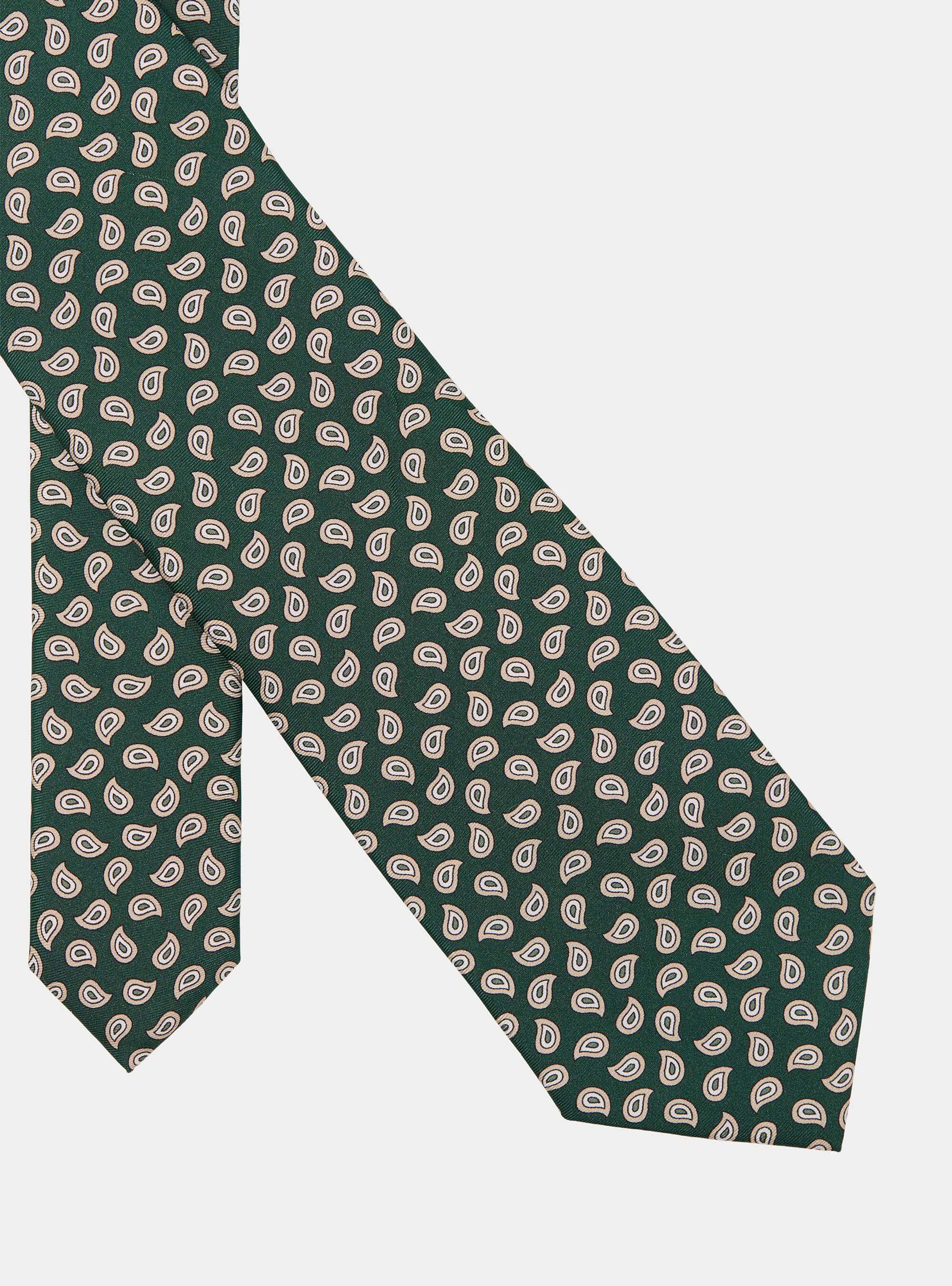 Paisley-patterned silk tie