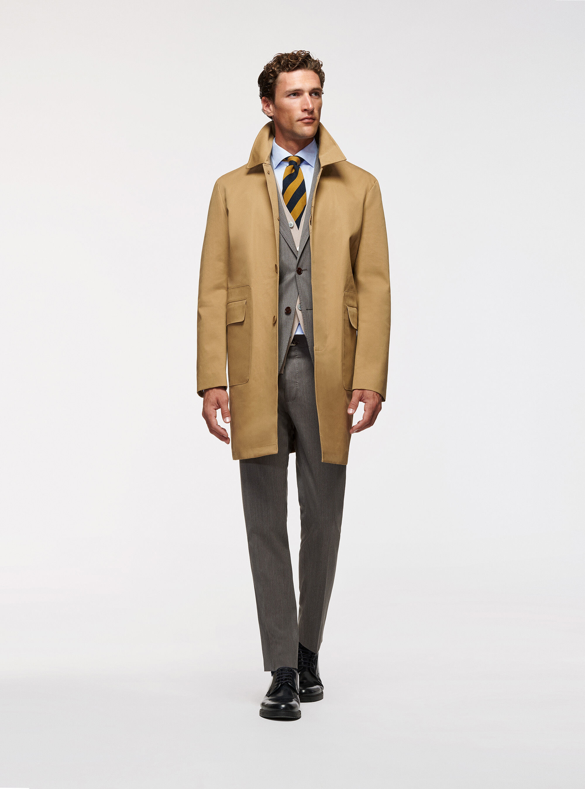 Cotton coat with large pockets