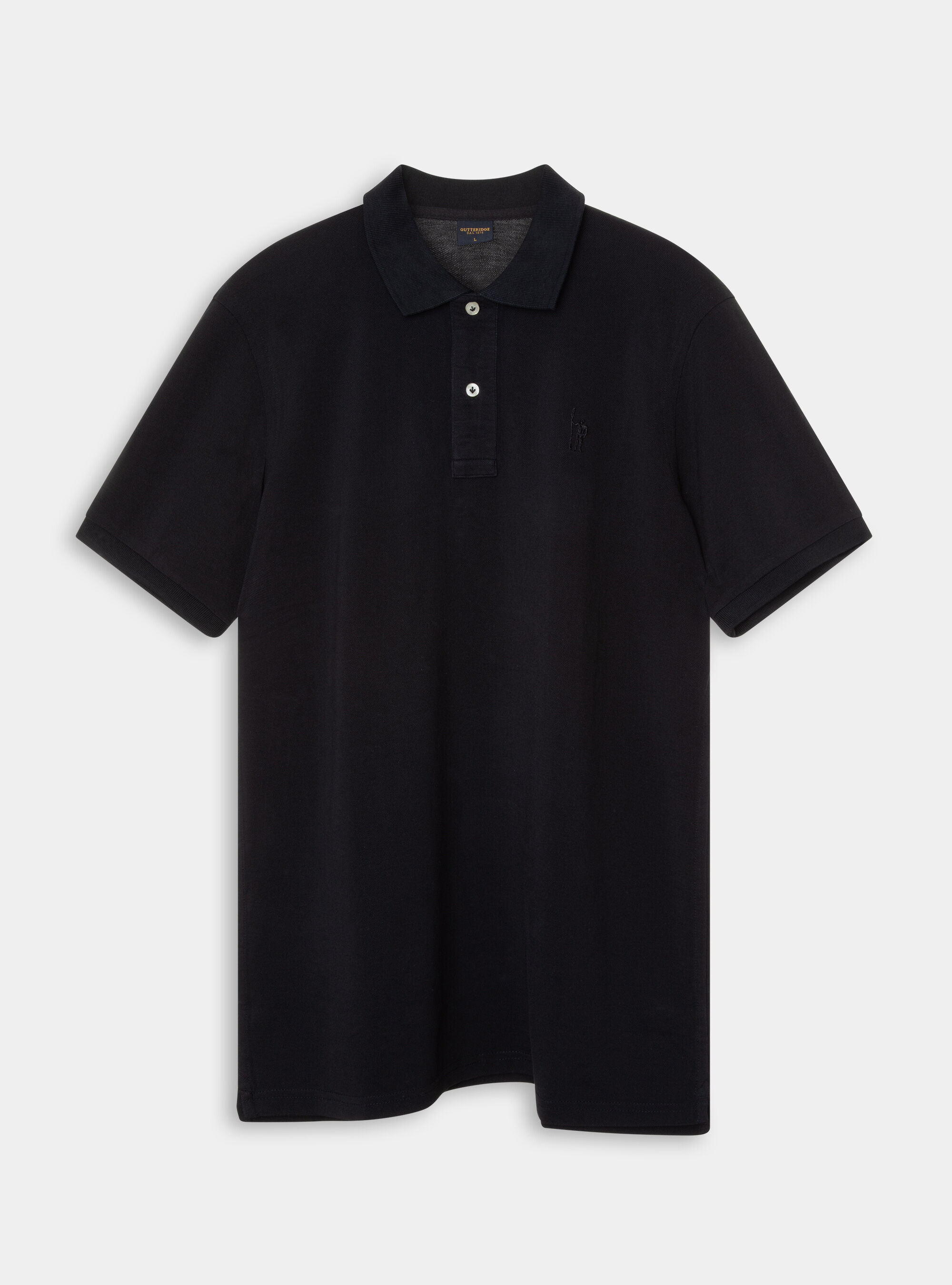 Classic pique polo shirt, BLACK