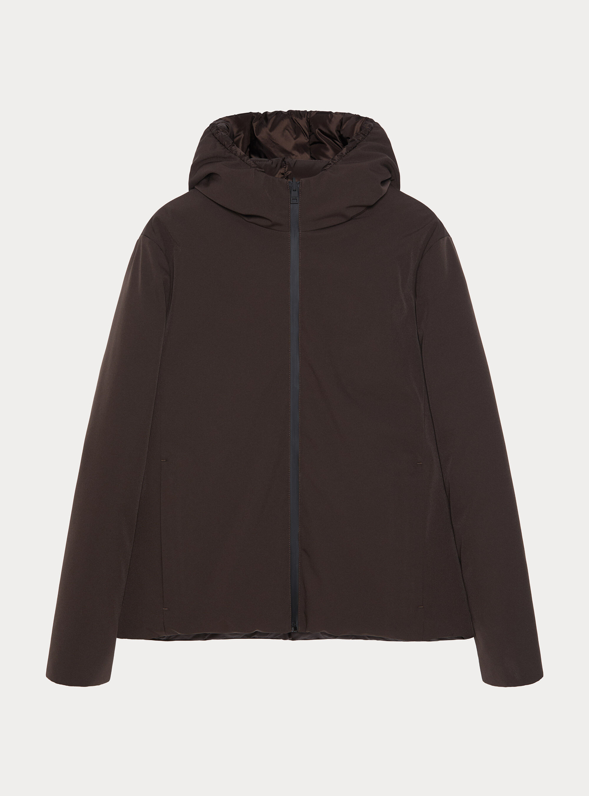 Reversible hooded bomber jacket, MARRONE 0508C