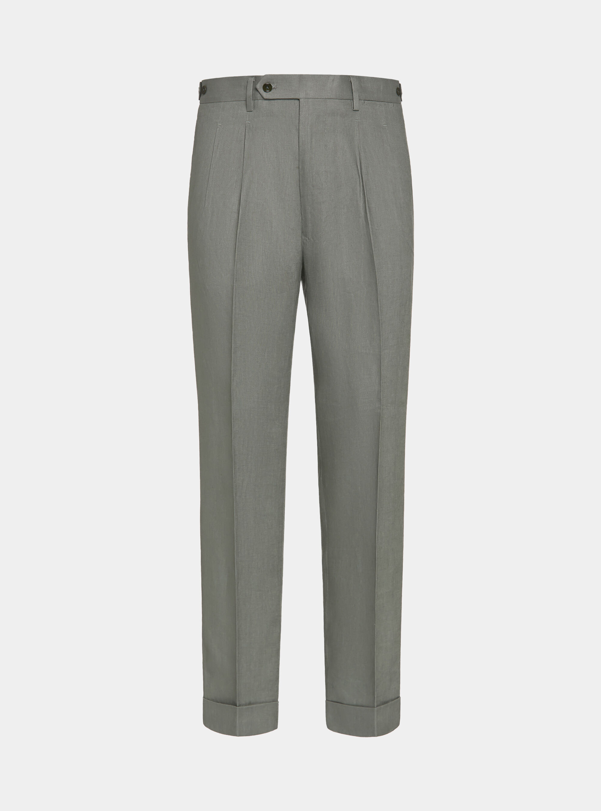 Pure linen double pleat trousers | Gutteridge | Men's Trousers