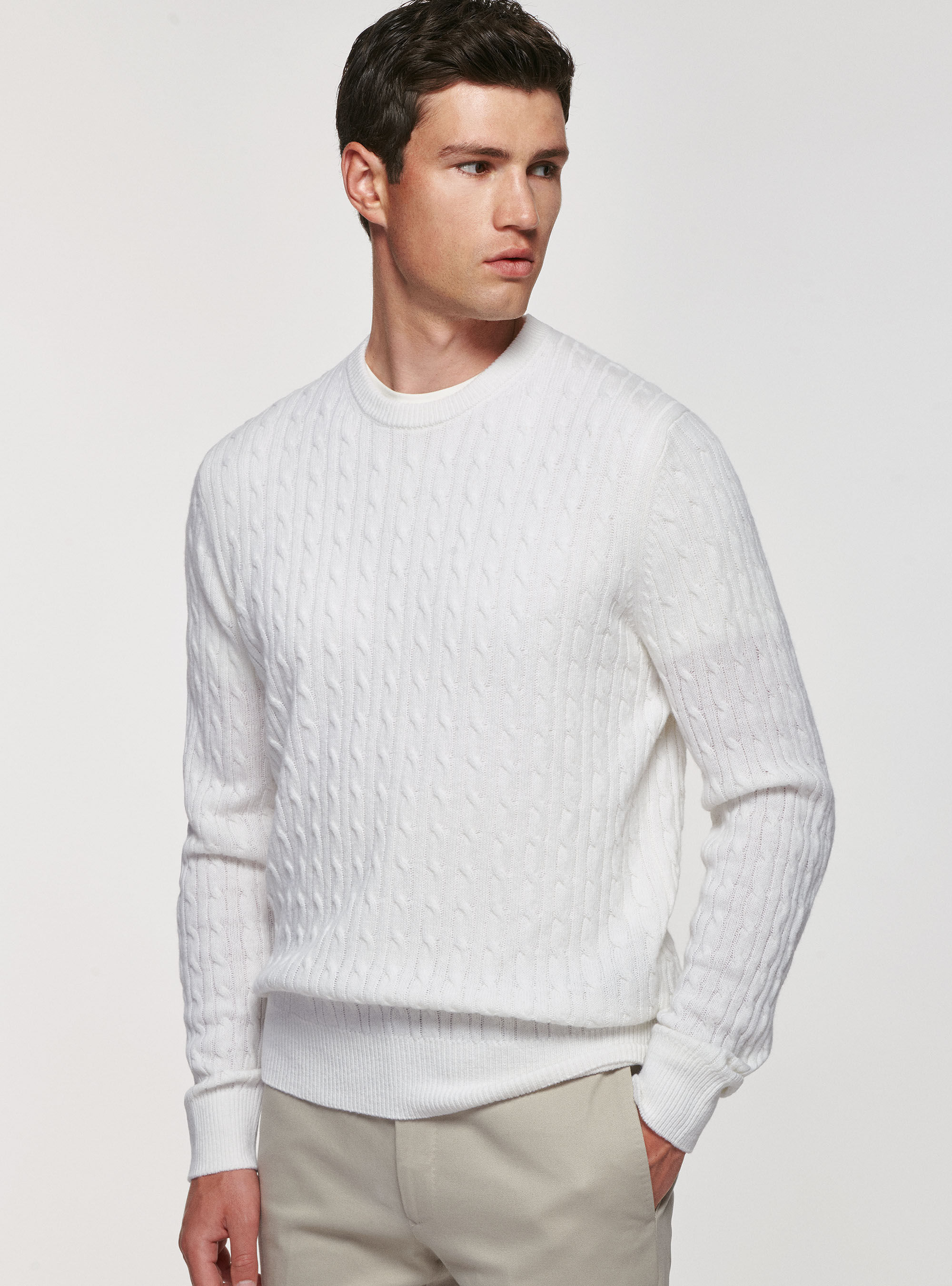 Pull en laine d agneau tress e GutteridgeEU Homme
