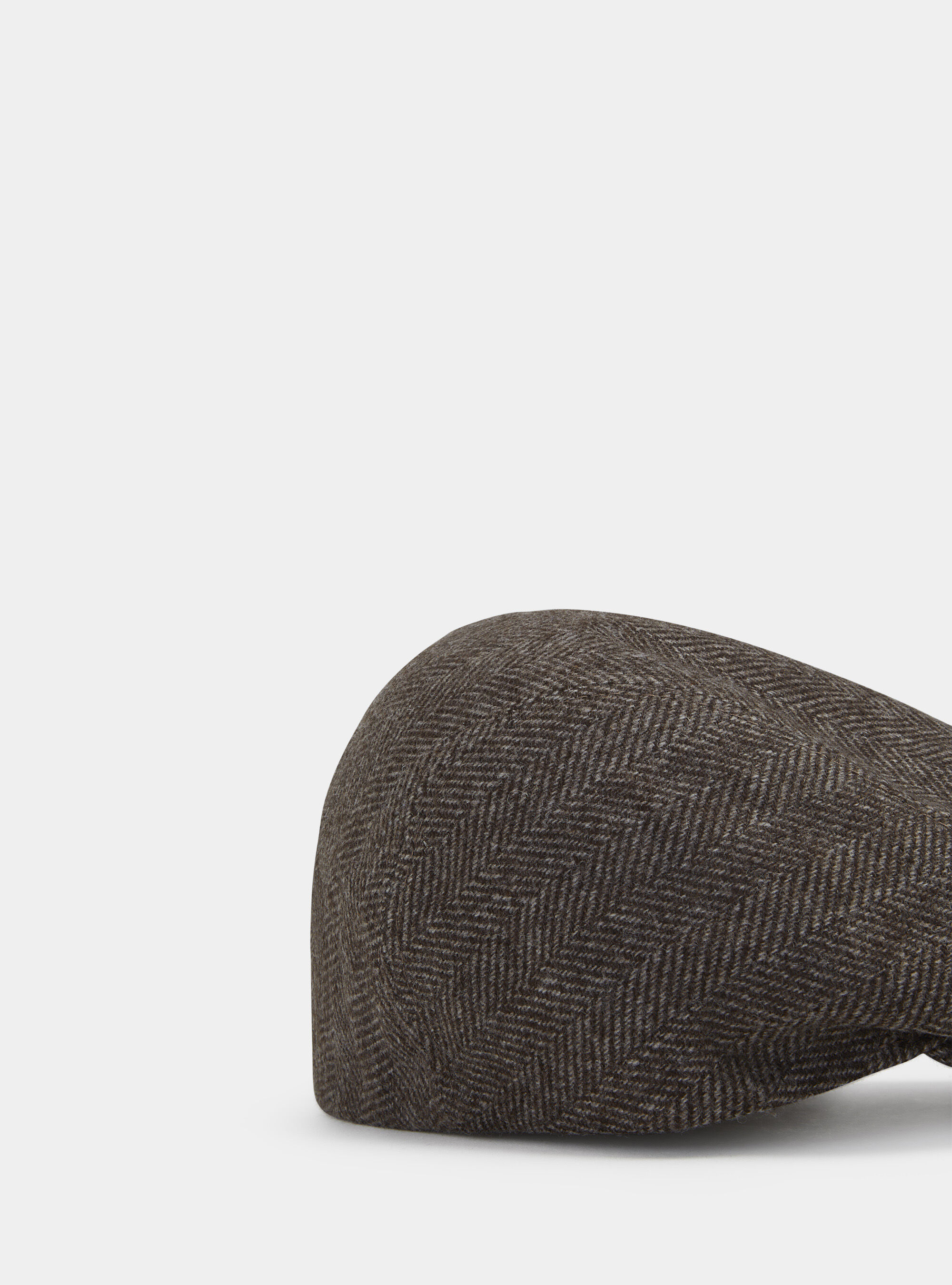 Pure wool herringbone flat cap discount