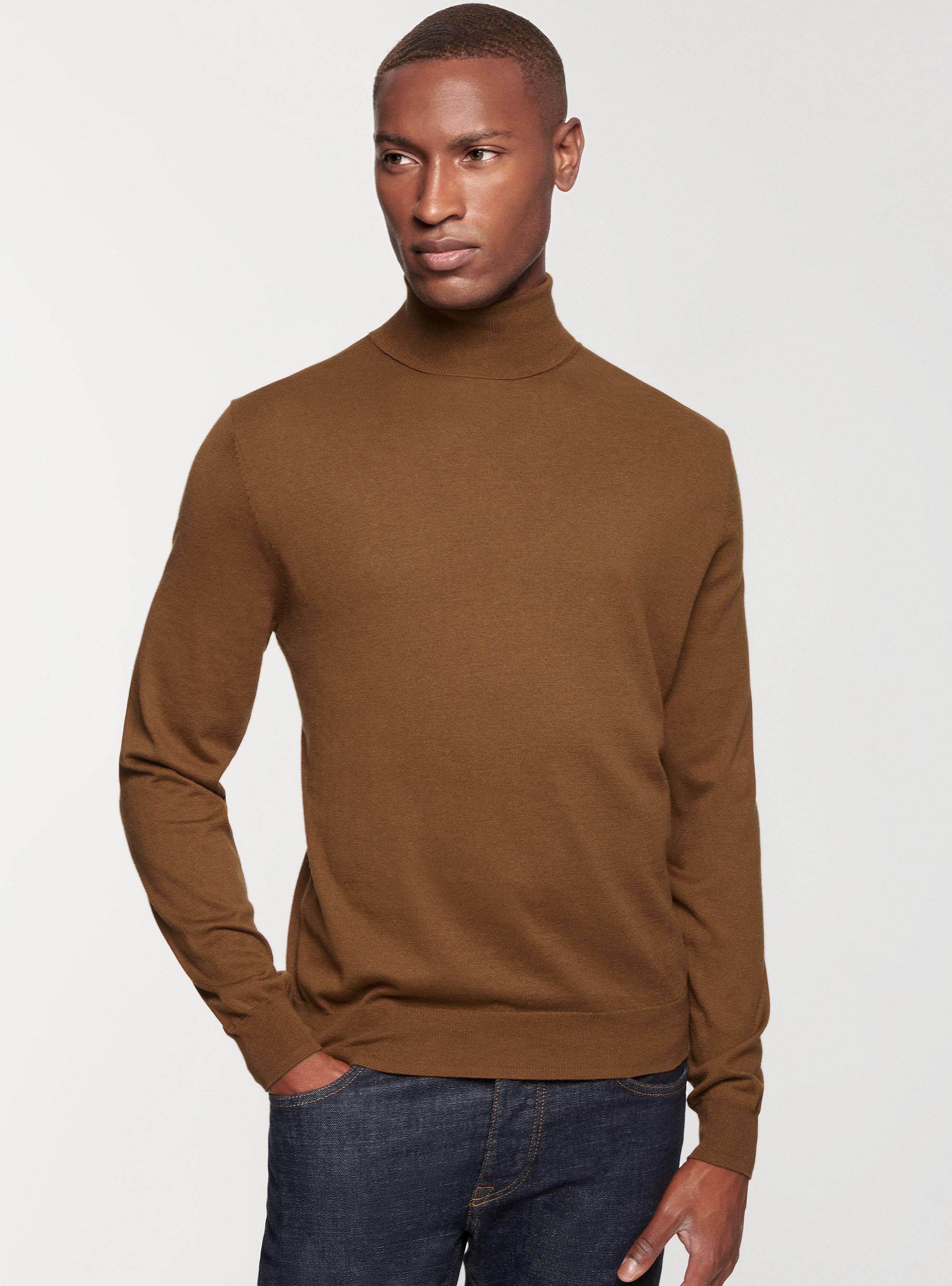 Cotton turtleneck on sale sweater mens